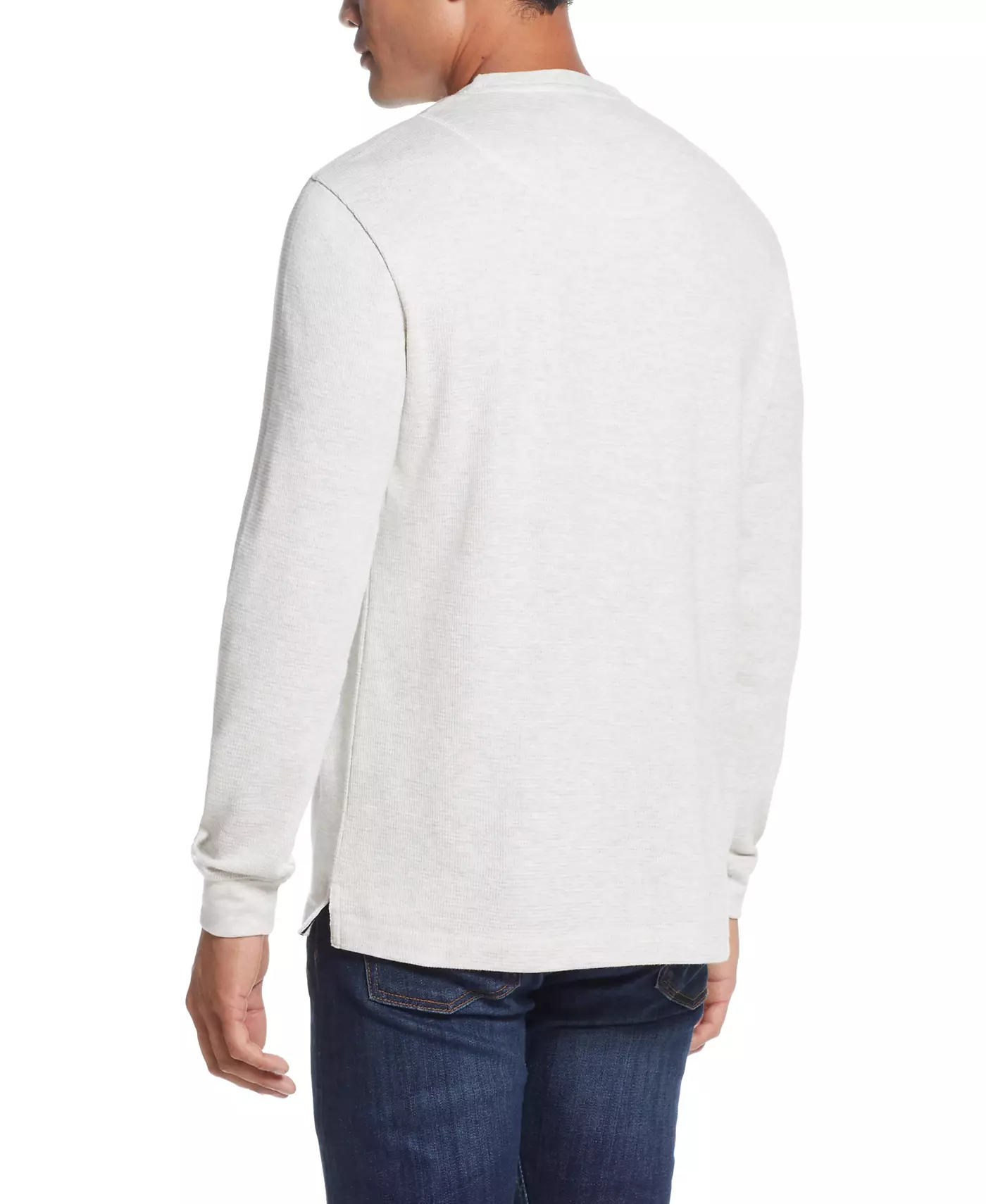 Мужская водонепроницаемая винтажная рубашка с длинными рукавами и круглым вырезом из вафельной ткани