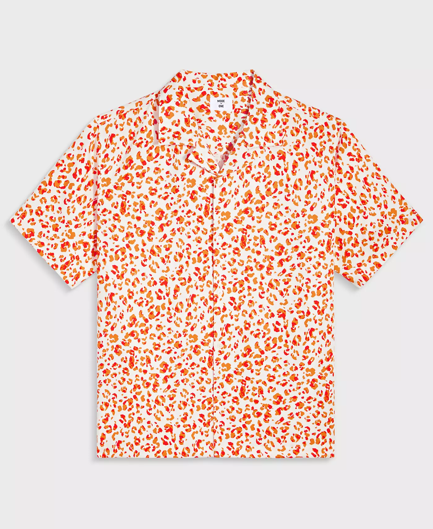 Мужская рубашка с короткими рукавами и застежкой на пуговицы спереди в стиле леопардового пятна, эксклюзивно в Macy's