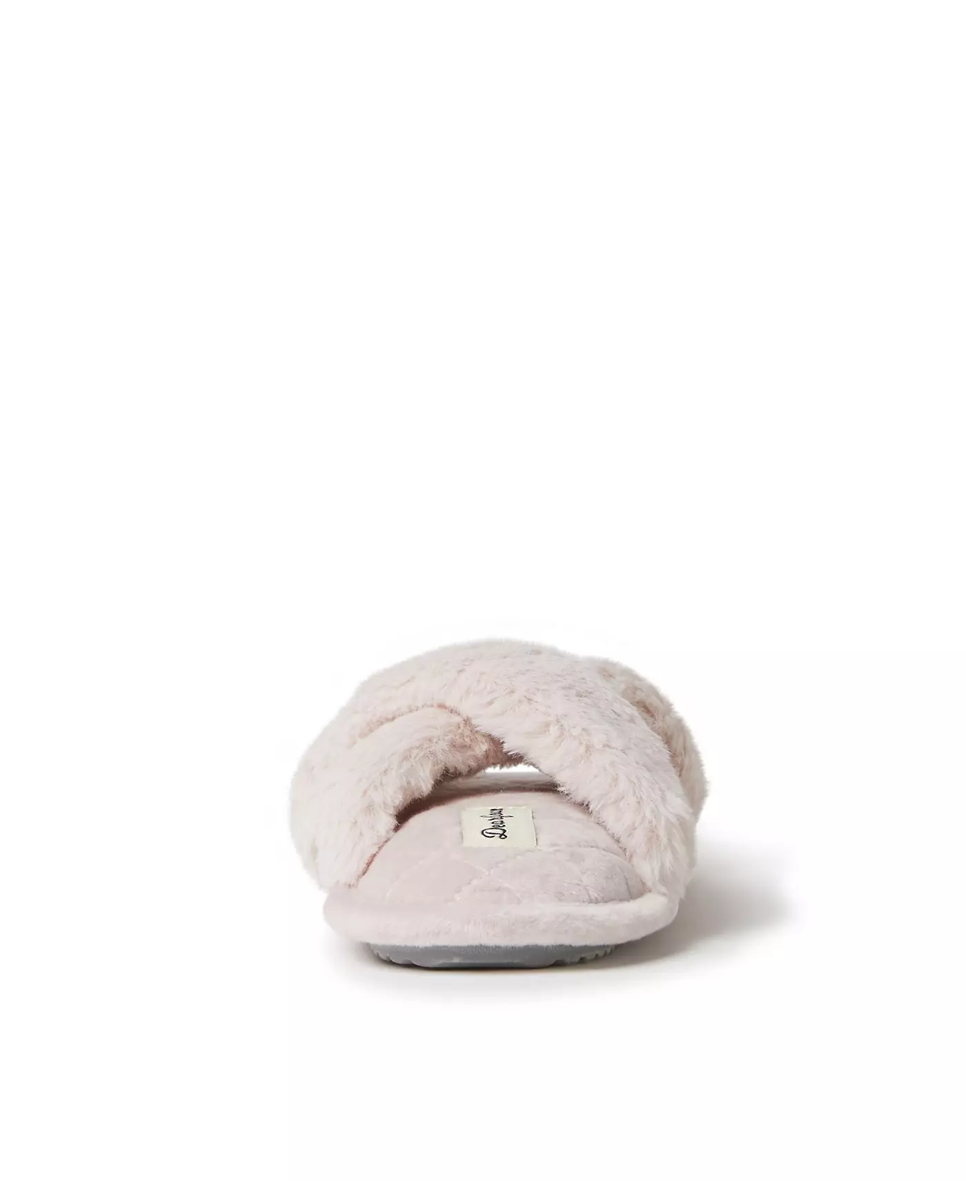 Женские тапочки-слайдеры Jessica Furry Cross Band Dearfoams