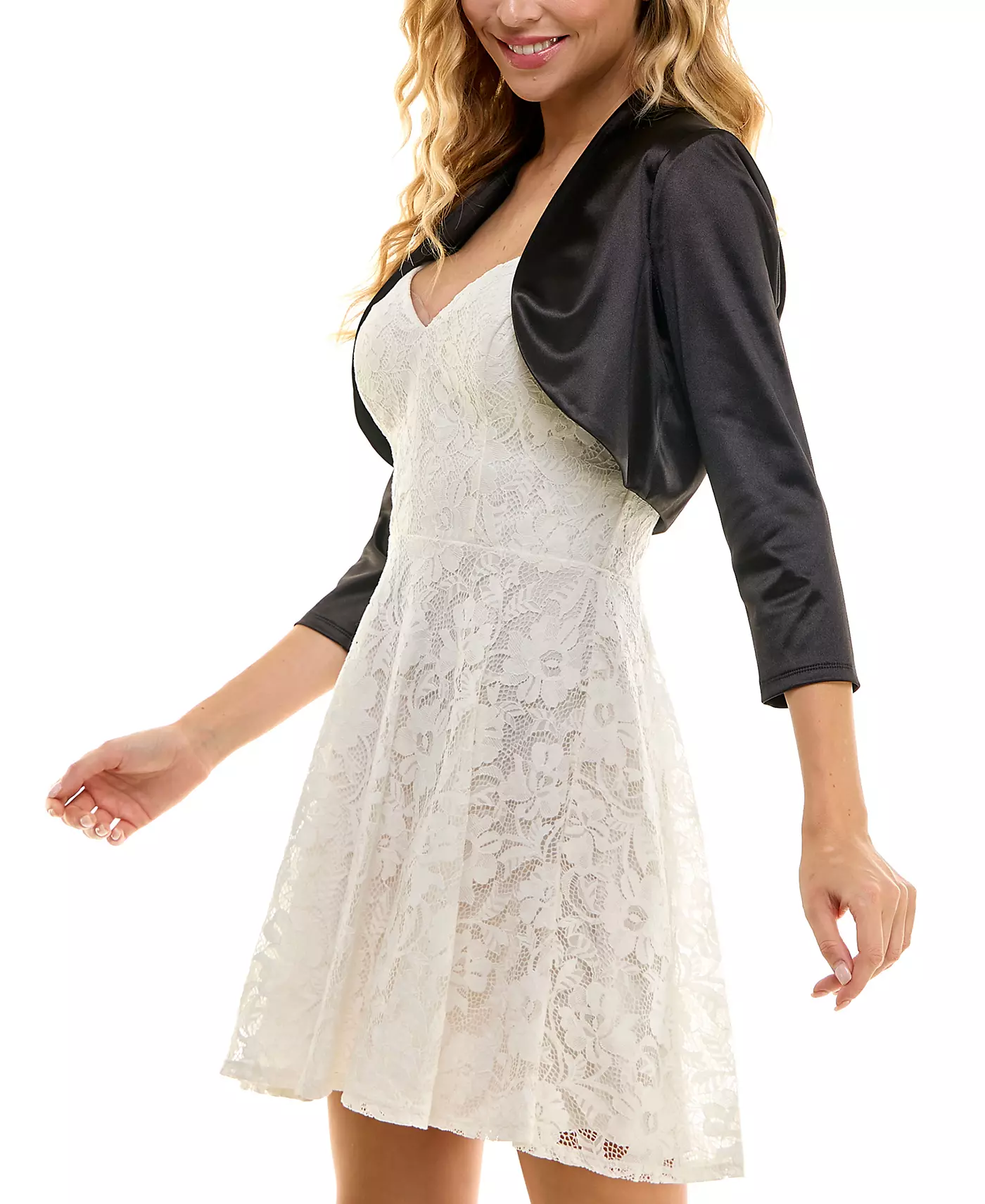 Атласный открытый спереди болеро City Studios Juniors