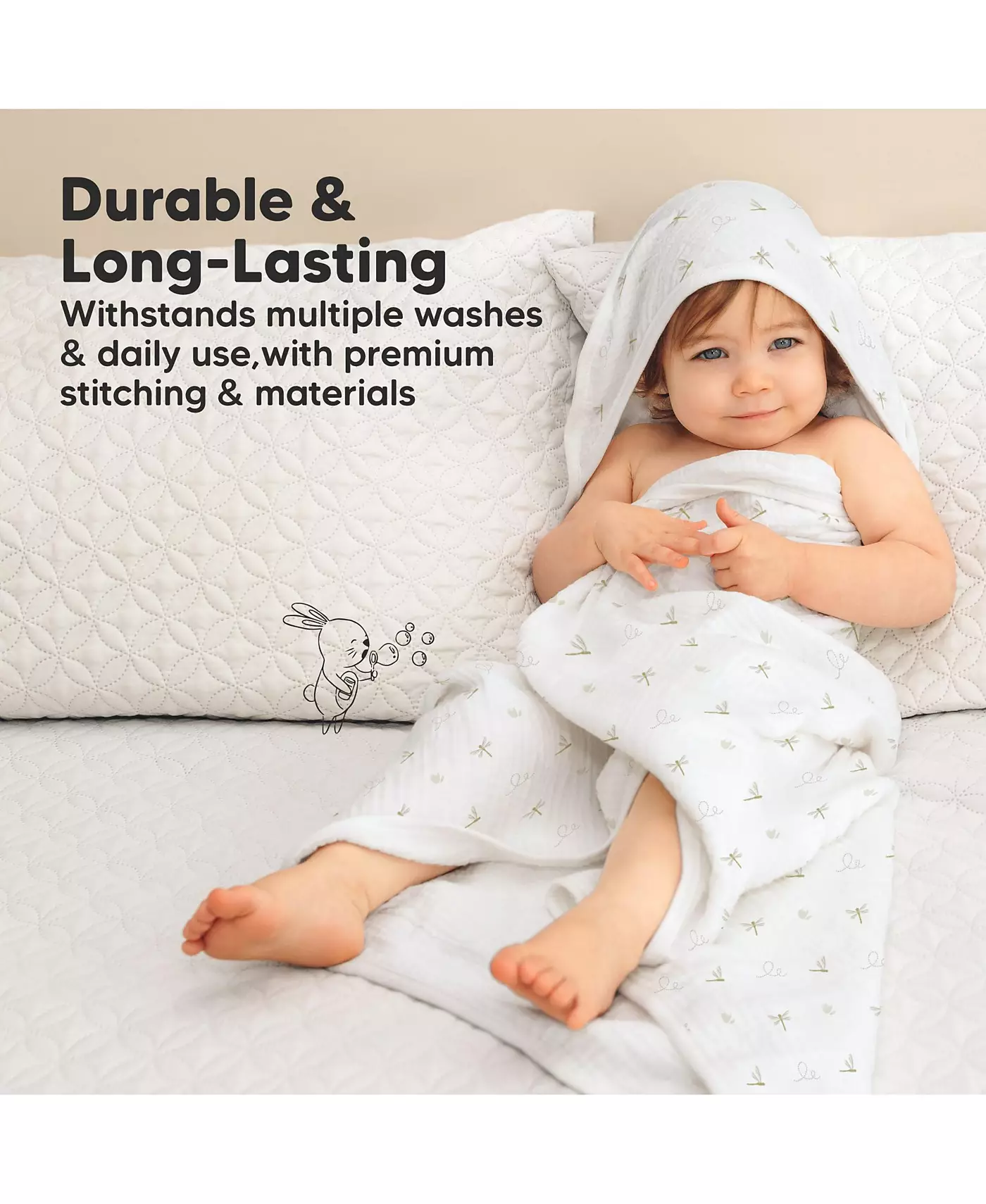 Детские полотенца KeaBabies Lyra Muslin с капюшонами для новорожденных девочек и мальчиков, 100% органический хлопок, мягкие детские банные полотенца с капюшоном