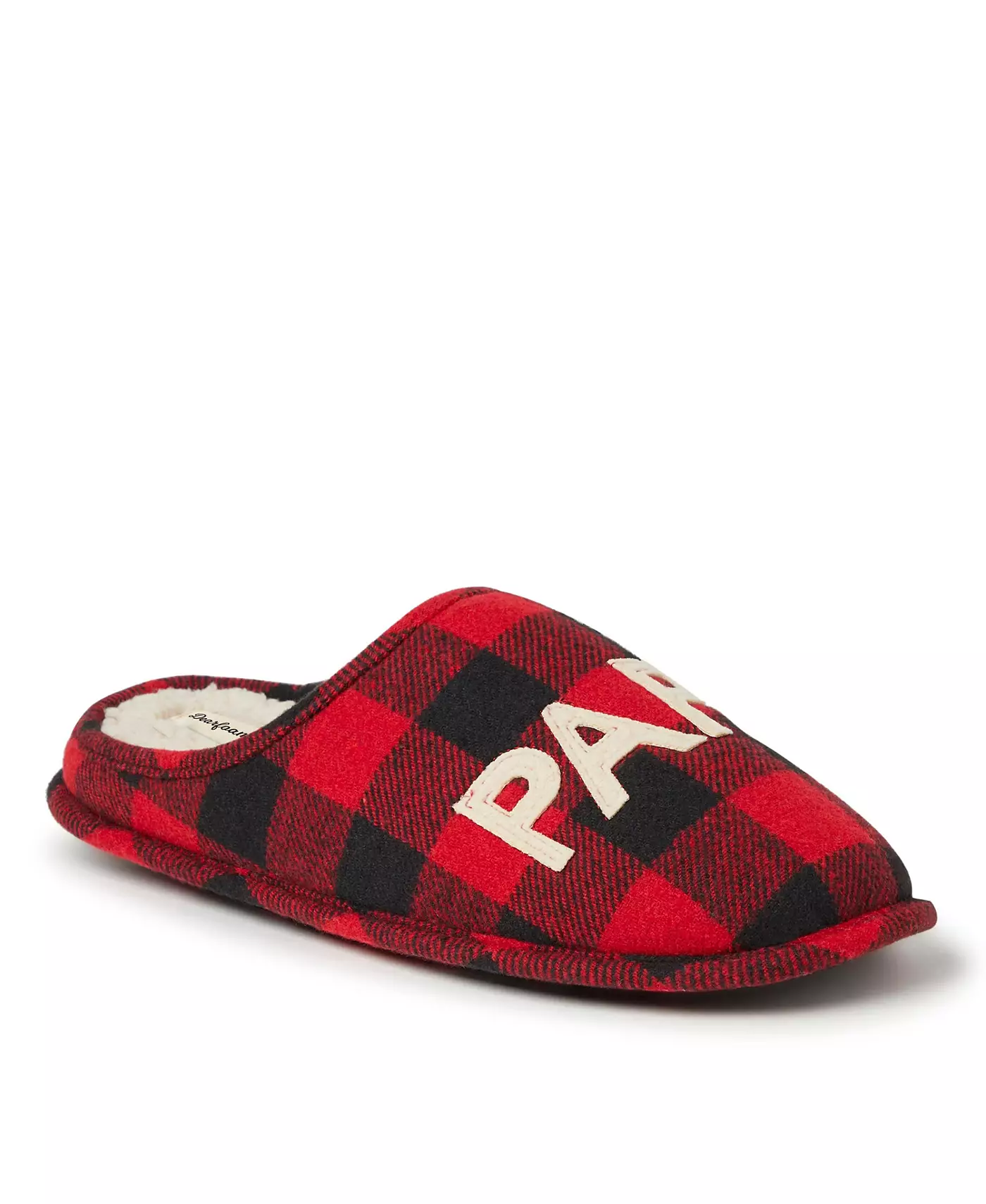 Мужские тапочки Dearfoams Buffalo Check Papa Bear Dad Clog House Slipper