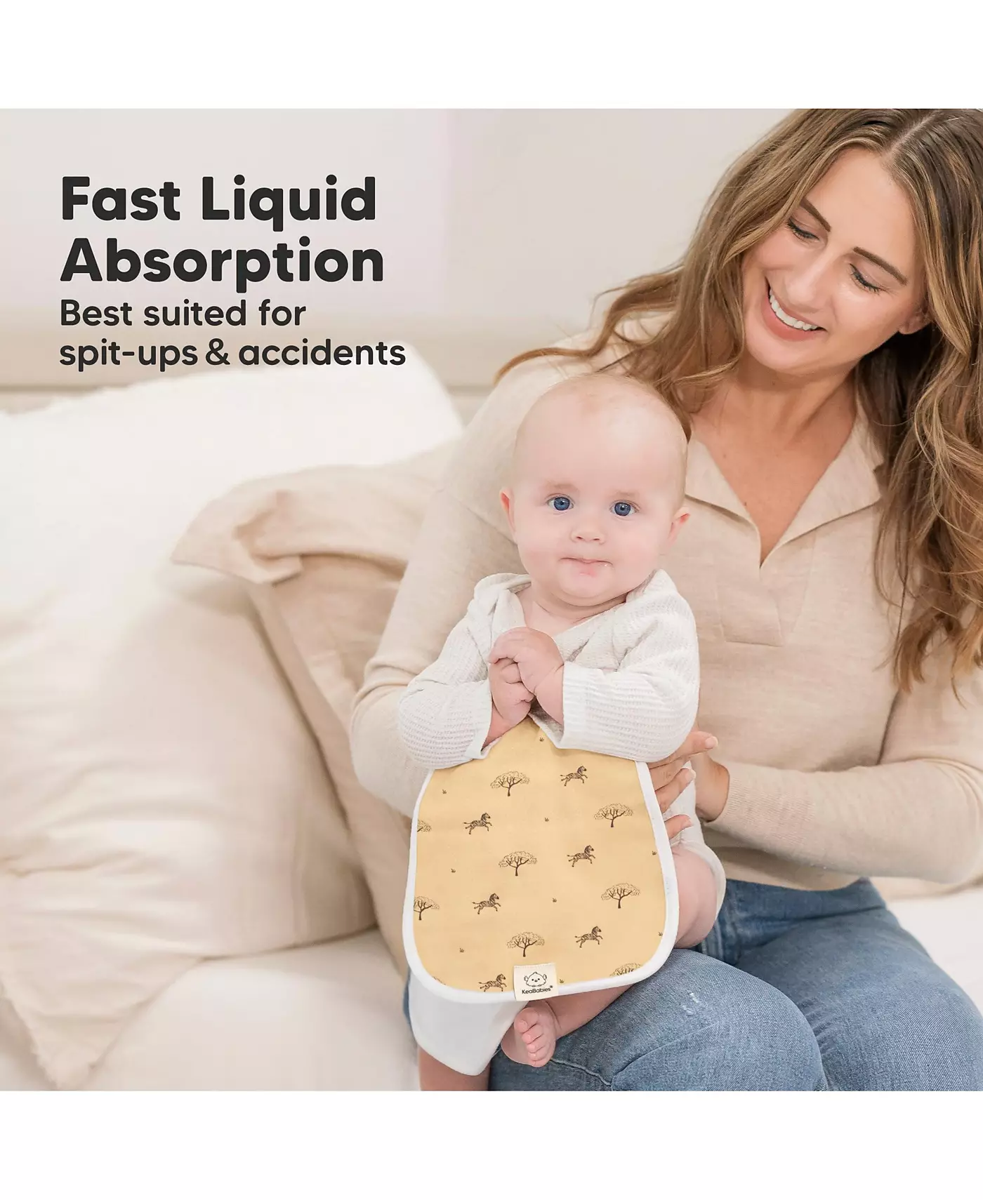 KeaBabies 5pk Urban Baby Burp Cloths, органические салфетки для срыгивания для младенцев, салфетки для срыгивания для девочек и мальчиков