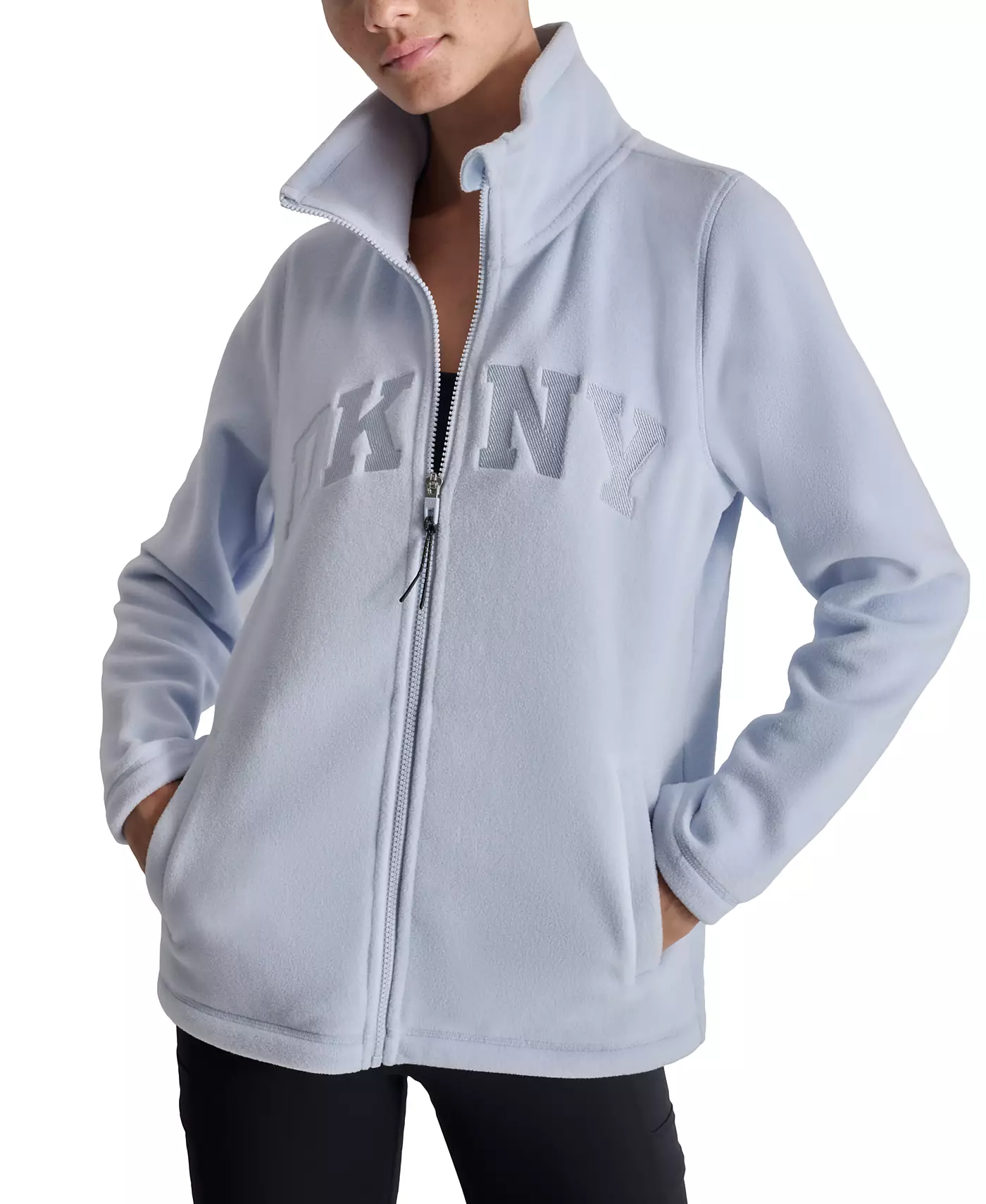 Женская куртка DKNY Sport из технологического флиса с логотипом