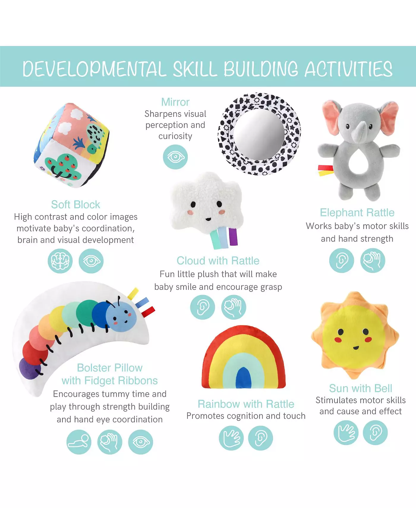 Детский игровой комплекс «Слон Монтессори» 7 в 1 «Peanutshell» и игровой коврик для малышей