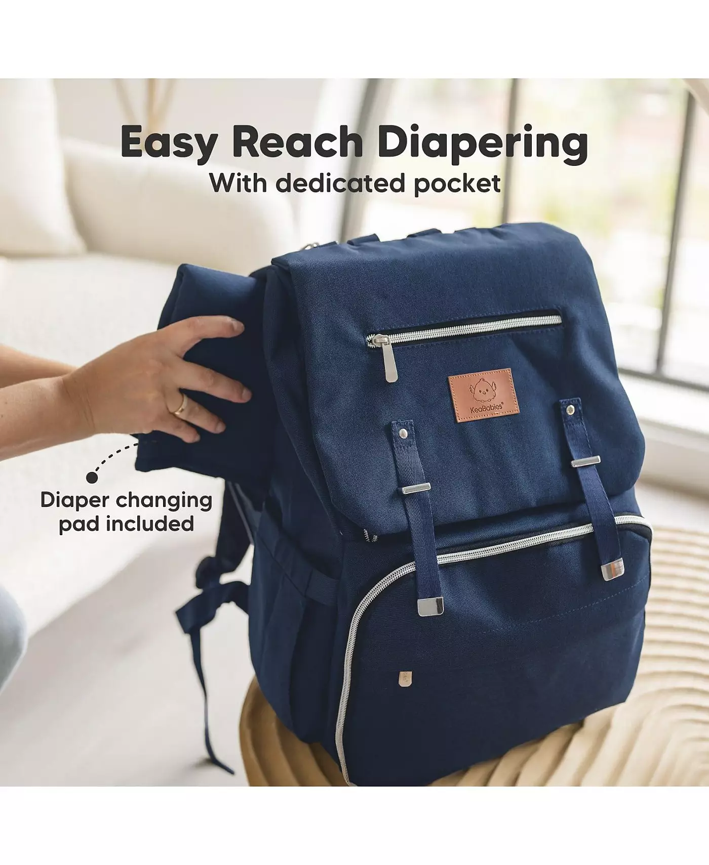 Сумка-рюкзак для подгузников KeaBabies Explorer, большие, водонепроницаемые сумки для детских подгузников, многофункциональные рюкзаки для подгузников