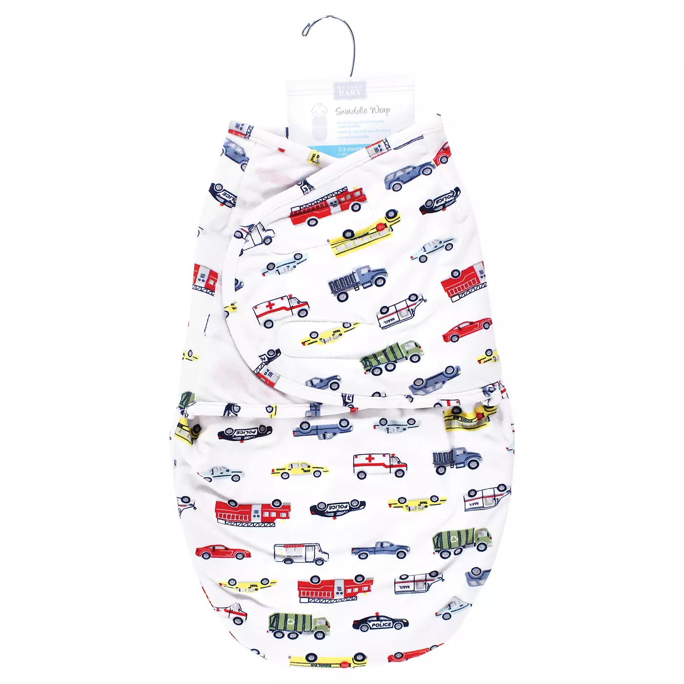 Hudson Baby Baby Boys Hudson Plush Faux Fur Swaddle Wrap, Going Places, 0-3 месяца