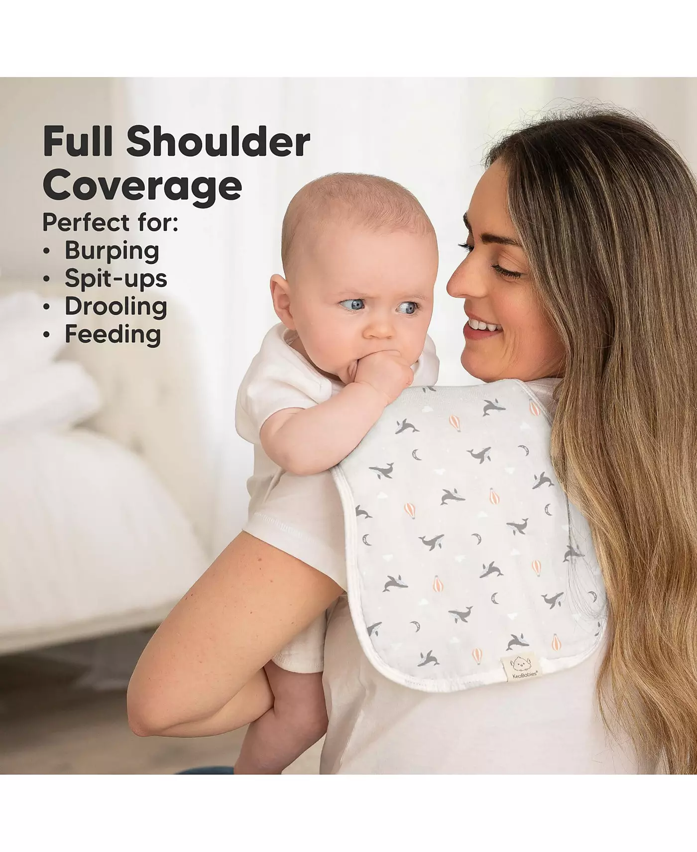 KeaBabies 5 упаковок мягких муслиновых пеленок для срыгивания для девочек и мальчиков, пеленки для срыгивания для младенцев, детская одежда для срыгивания
