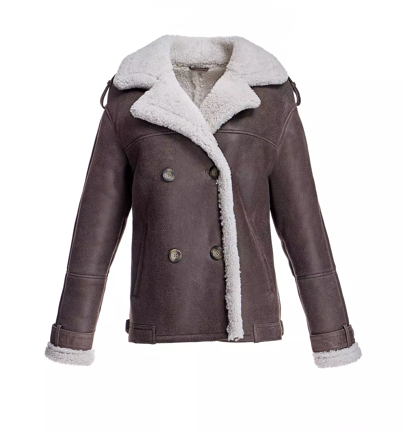 Женская куртка-бушлат из овчины Julia & Stella By Maximilian