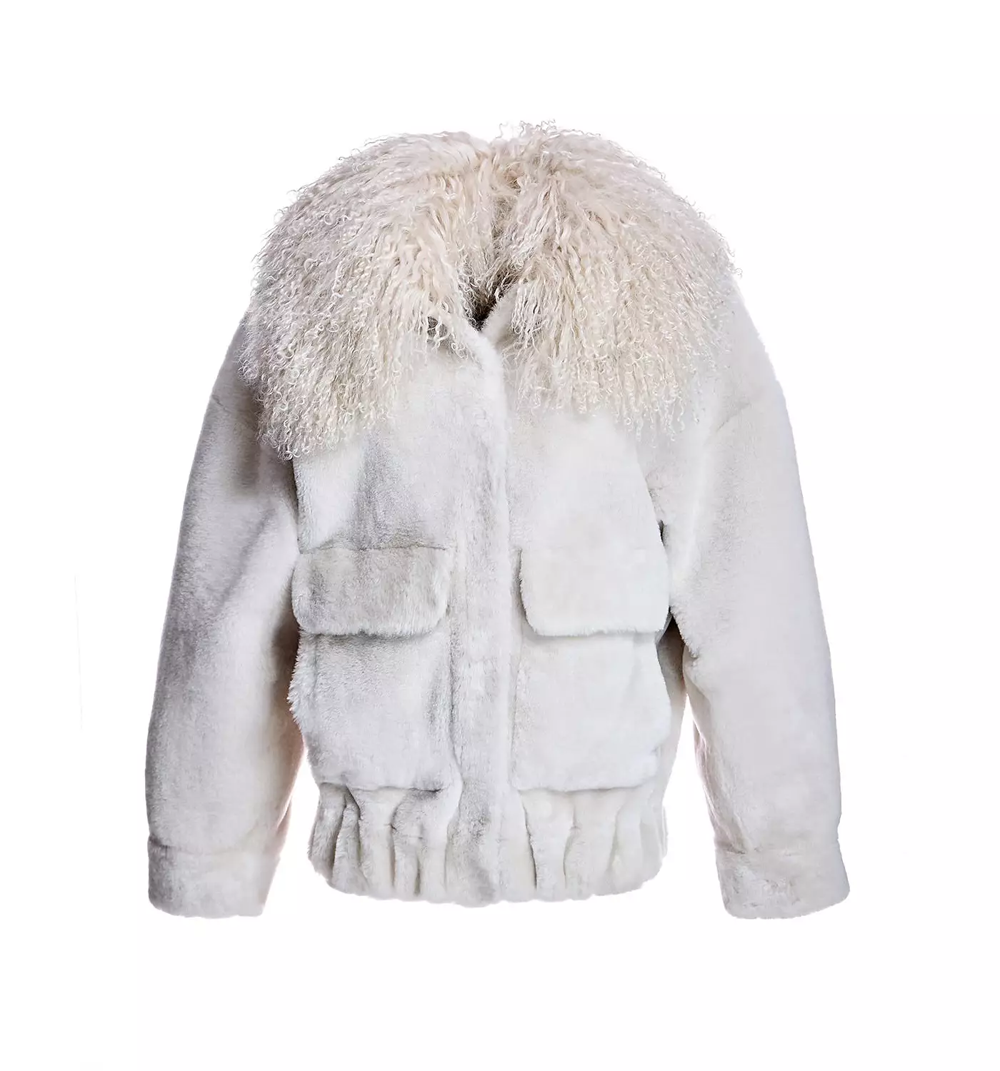 Женская куртка свободного покроя из овчины Julia & Stella By Maximilian