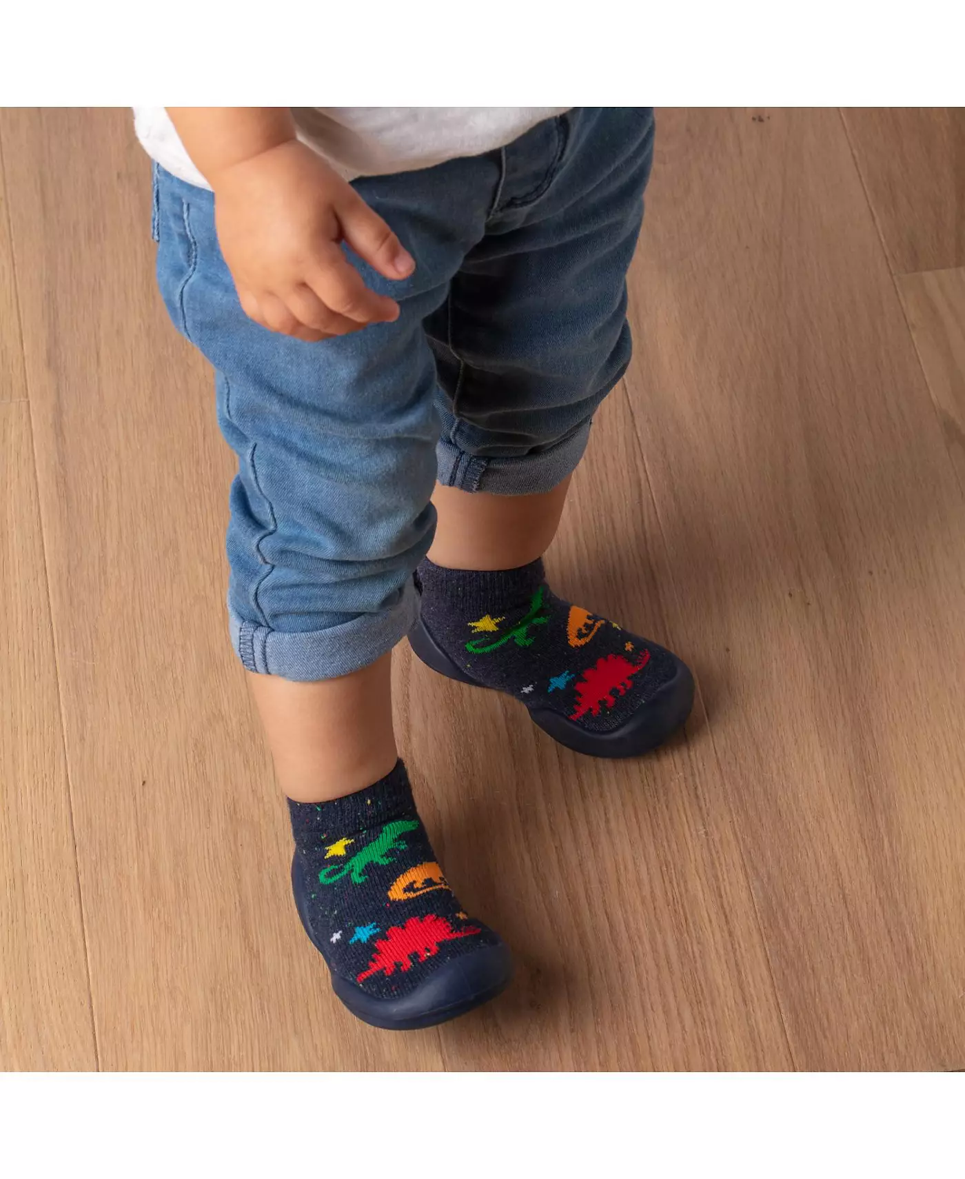 Komuello Младенцы Мальчики Дышащие Моющиеся Нескользящие Носки Обувь Динозавры