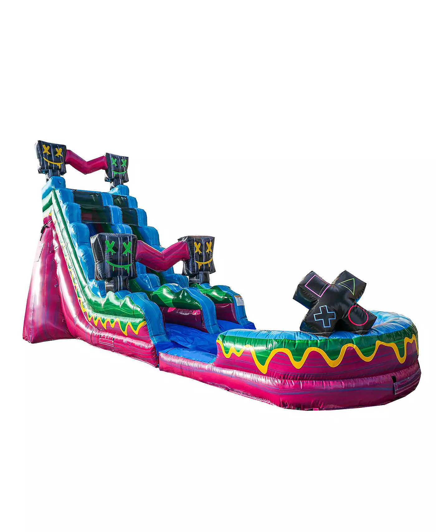 Jumporange 19 Level Up Водная горка с отсоединяемым глубоким бассейном для детей и взрослых (с нагнетателем), Коммерческий класс, Надувная для улицы, Лето, Мокрая сухая горка, Качество аренды