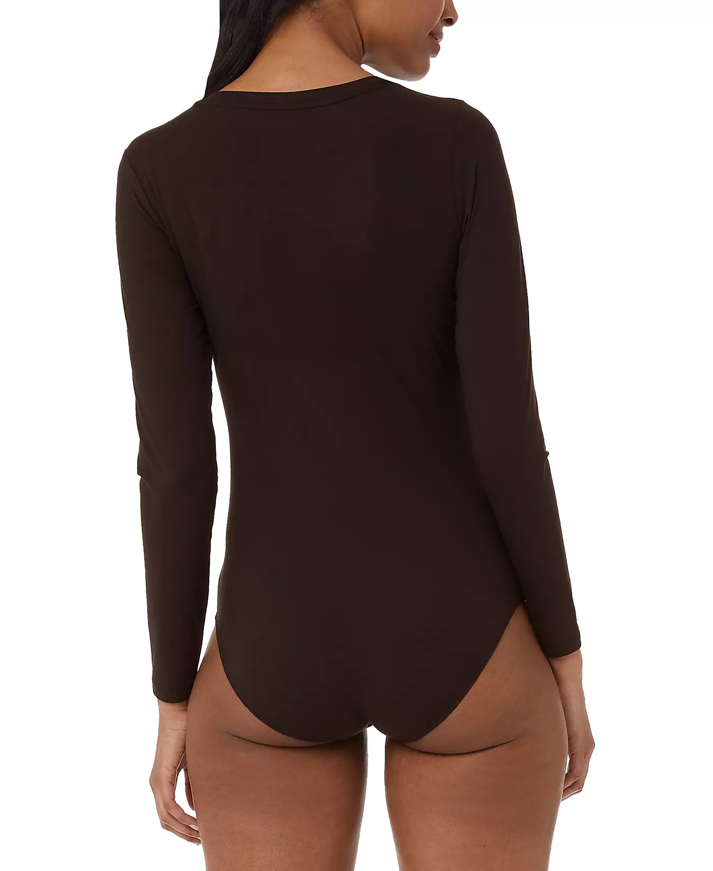 Женский боди с глубоким вырезом и длинными рукавами 32 Degrees