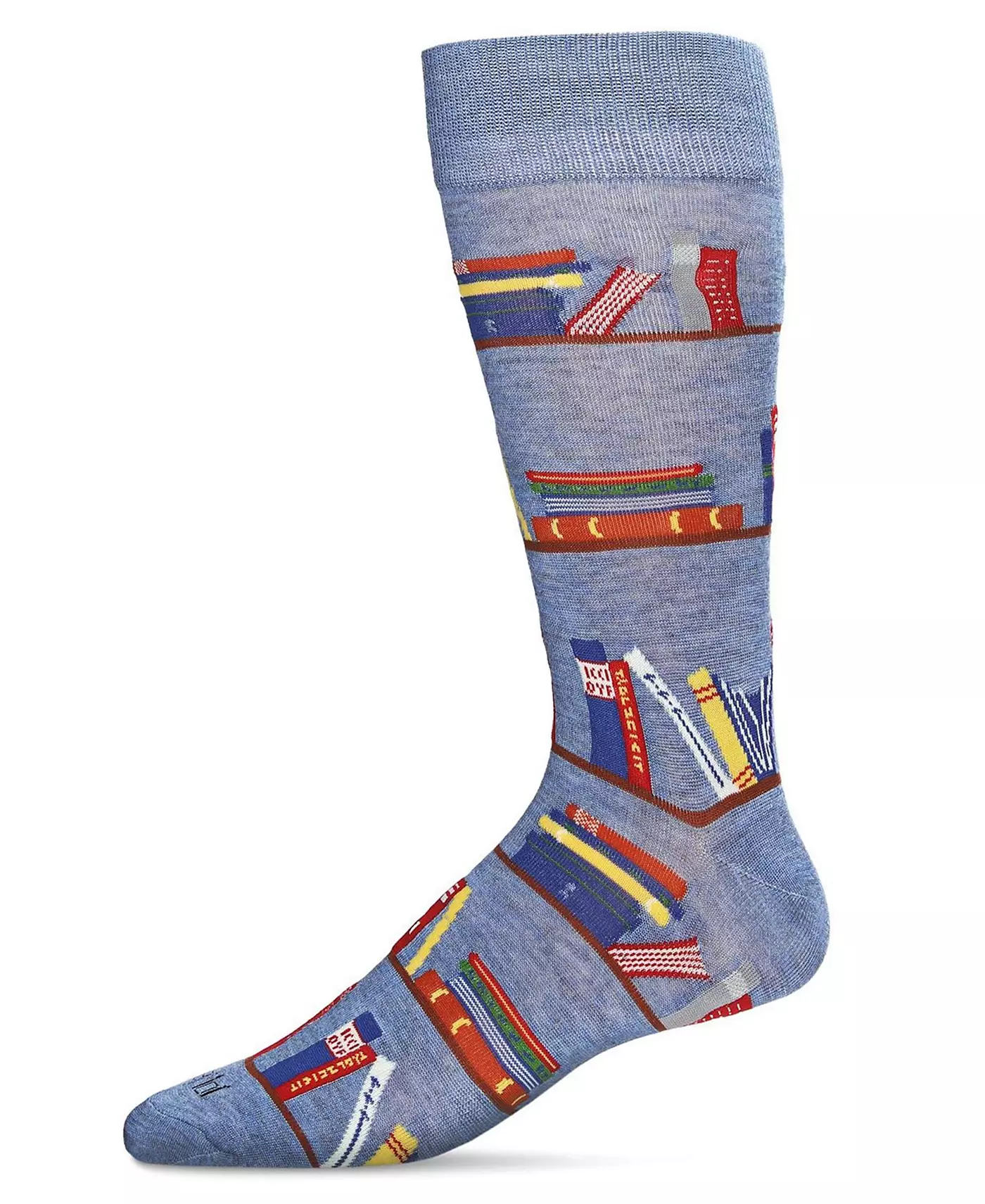 Носки мужские MeMoi Bookshelf Bibliophile Rayon from Bamboo Novelty Crew Socks
