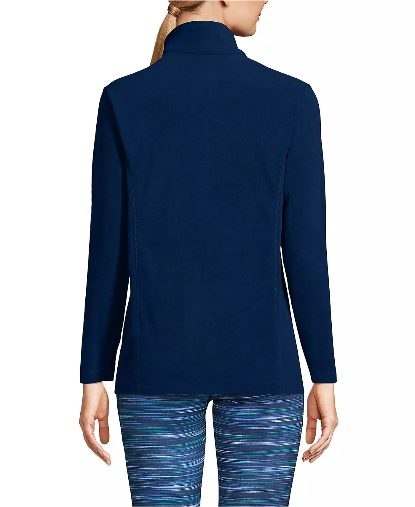 Женский флисовый свитер Lands' End для высоких и погодных условий с застежкой-молнией на четверть длины