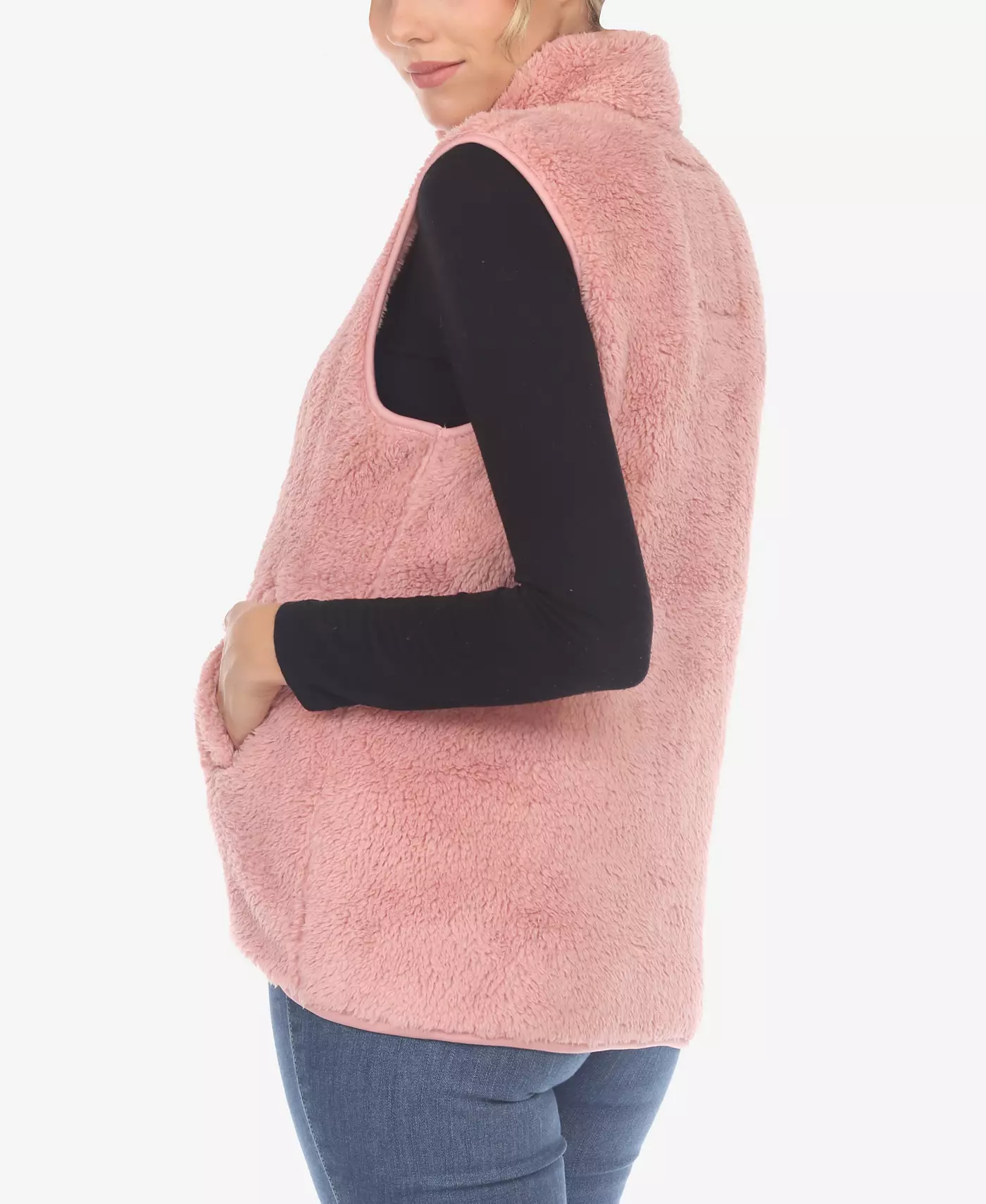 Женский жилет White Mark Sherpa на молнии