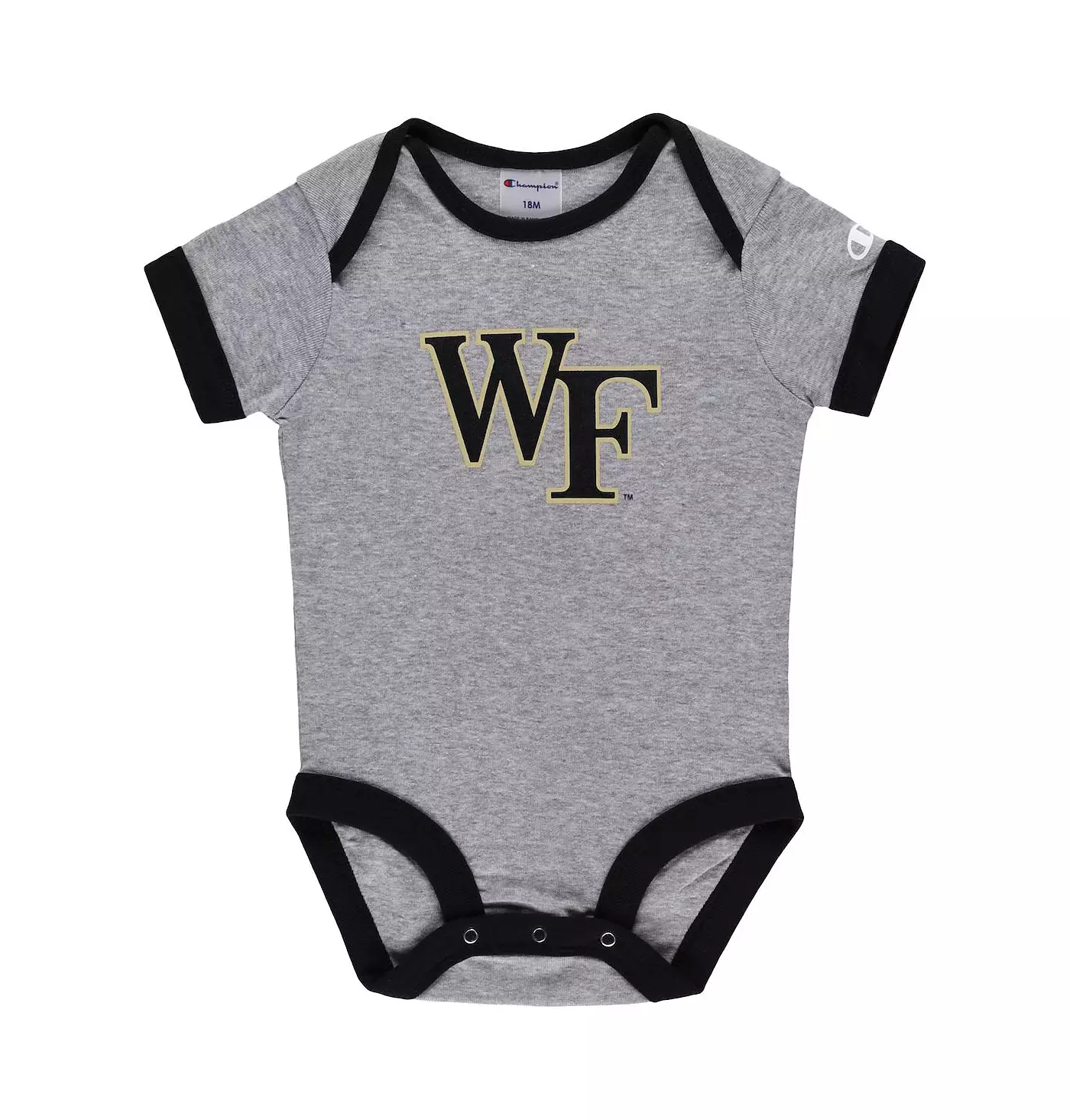 Комплект из трех боди Champion Infant Boys and Girls Black, Heather Grey Wake Forest Demon Deacons I Wanna Be