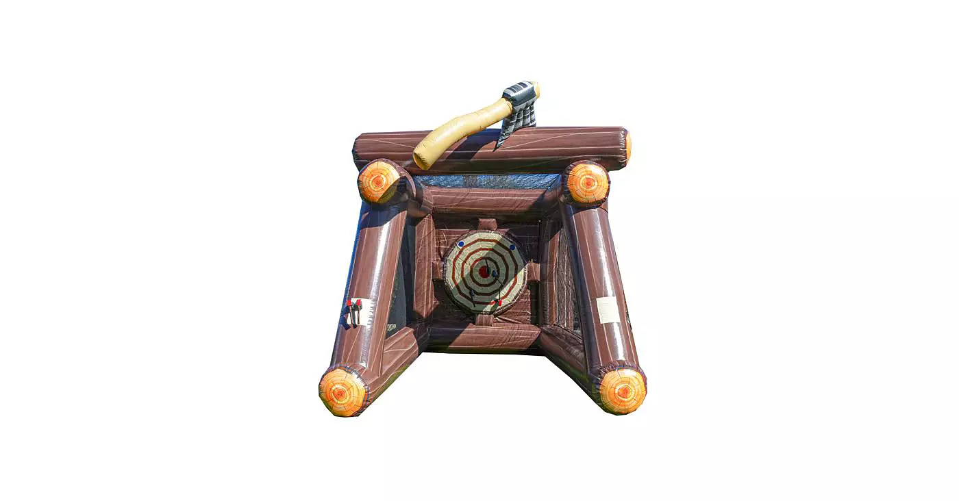 Xjump Axe метательная мишень для игры надувная (с воздуходувкой и пенопластовыми топорами)