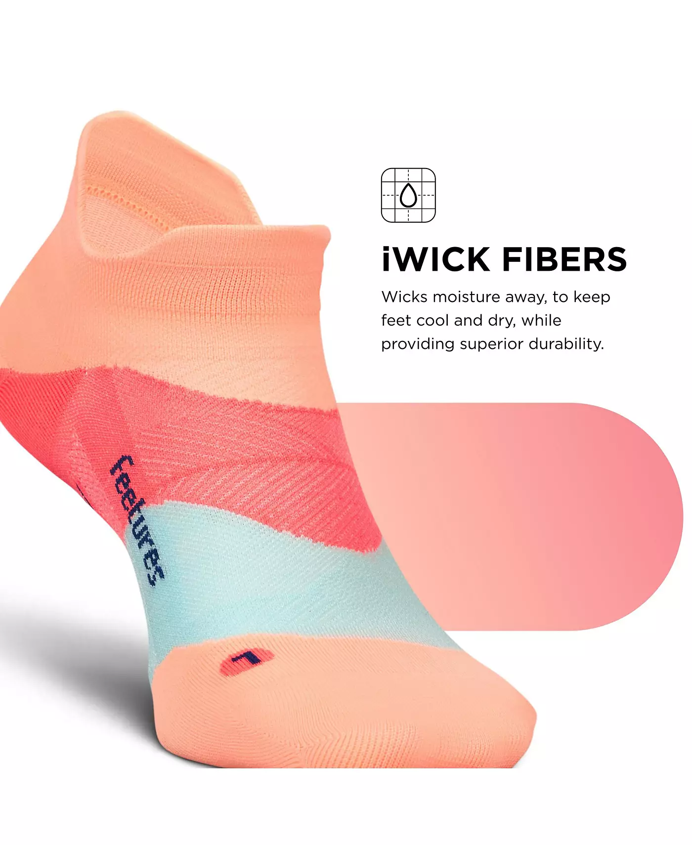 Носки мужские Feetures Elite Ultra Light Cushion Ankle Socks - спортивные носки с направленной компрессией