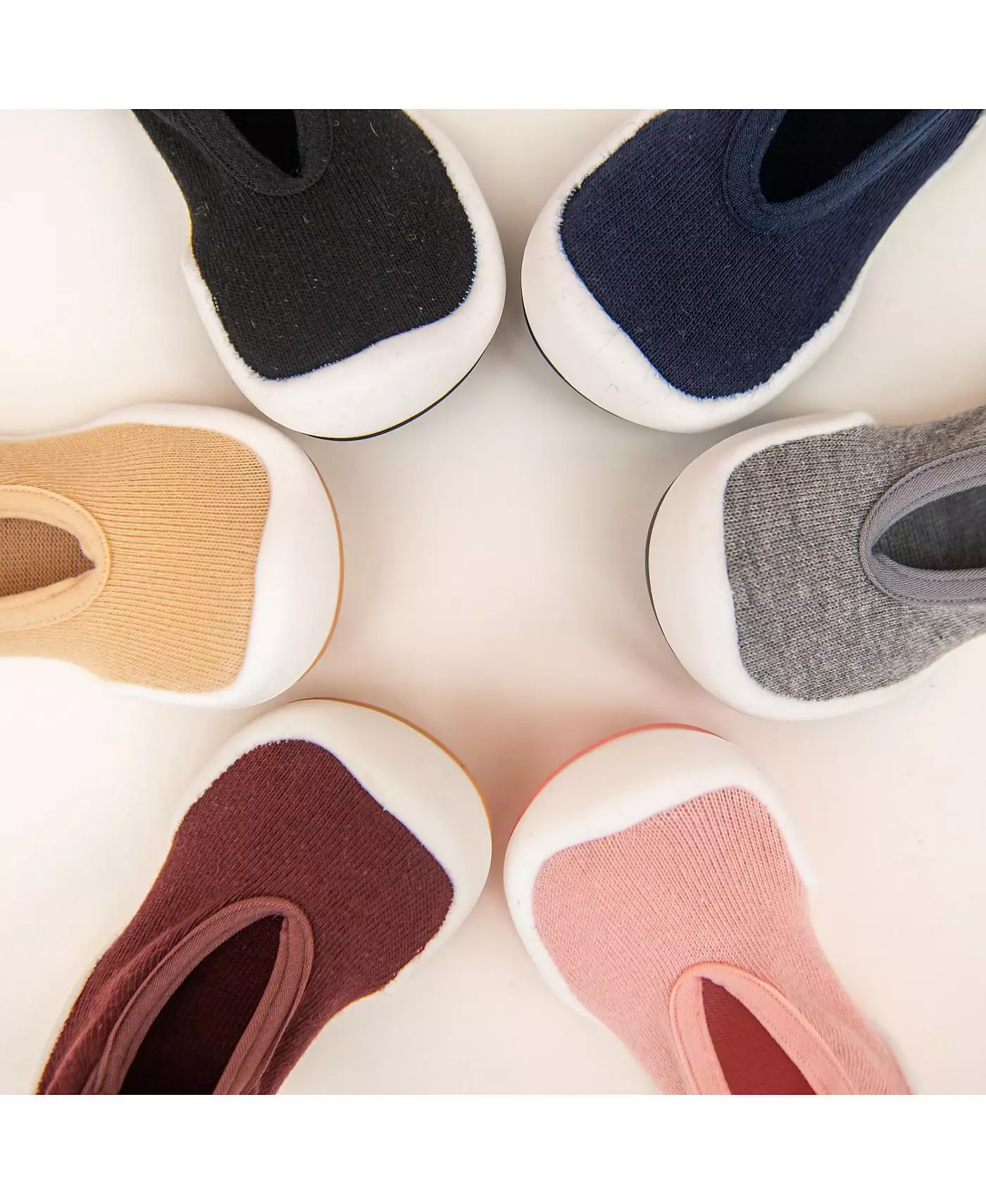 Komuello Младенческая Девочка Мальчик Дышащие Моющиеся Нескользящие Носки Туфли Плоские - Латте