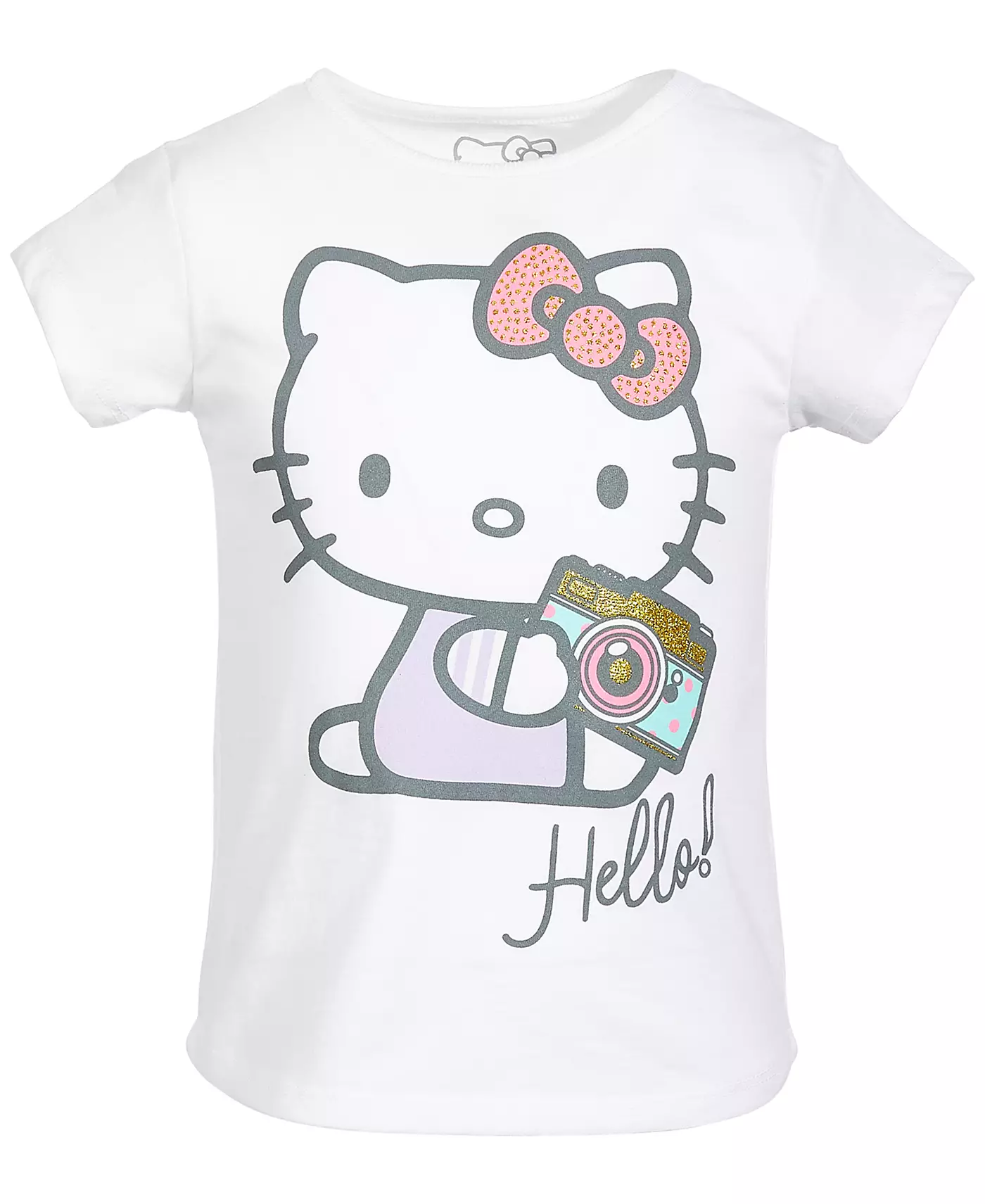 Футболка с коротким рукавом Hello Kitty для девочек-малышей
