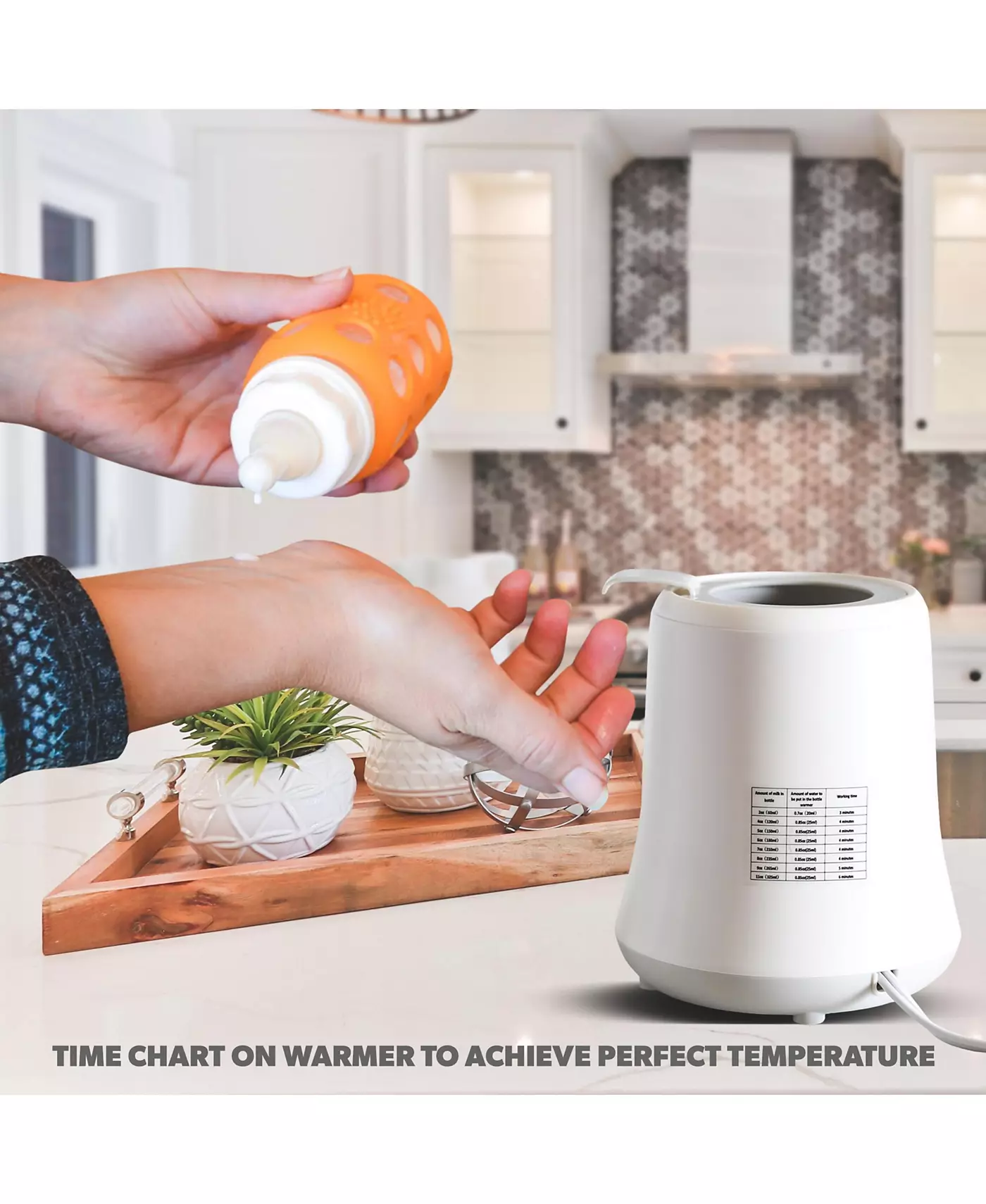 Подогреватель детских бутылочек Jool Baby - для молока, молочной смеси, сока, режимы быстрого подогрева и поддержания температуры, временной график