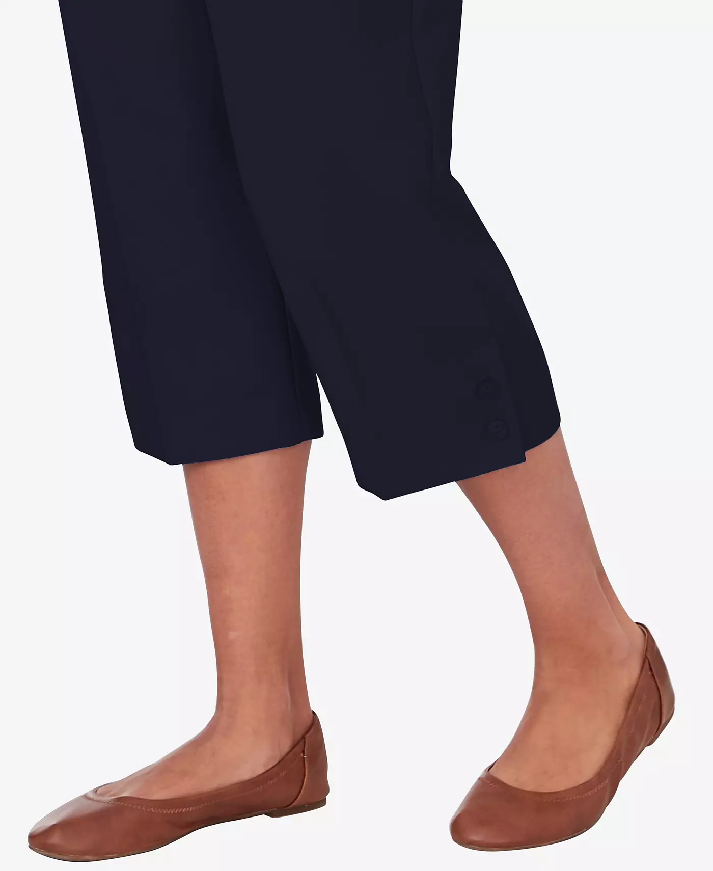 Джинсовые брюки-капри Alfred Dunner Petite Classics с пуговицами