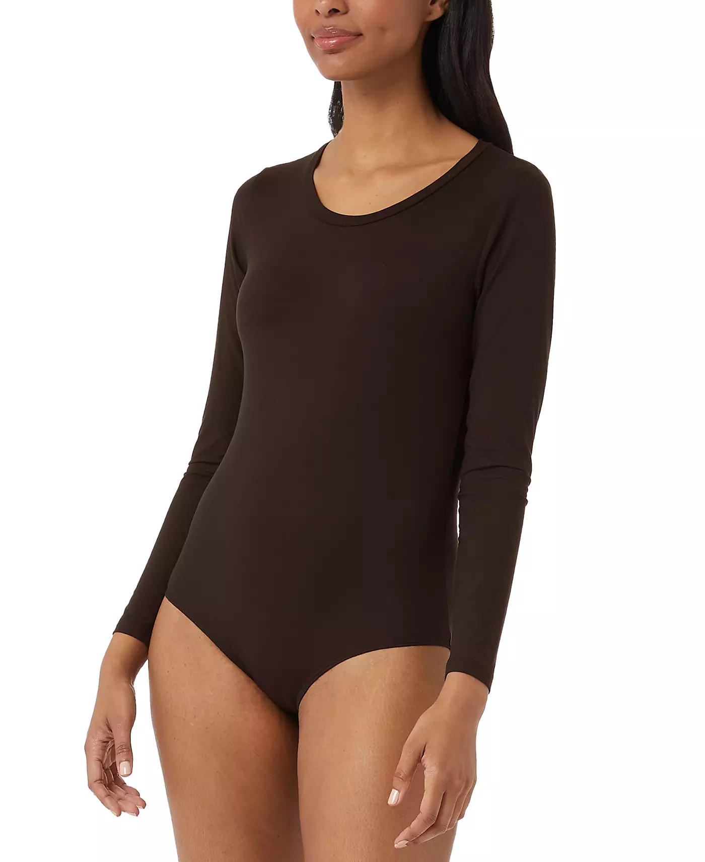 Женский боди с глубоким вырезом и длинными рукавами 32 Degrees