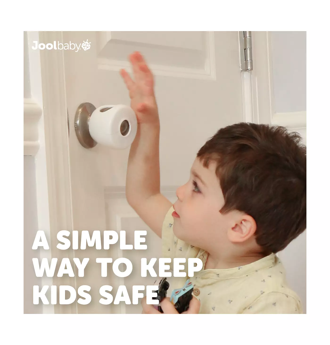 Накладки на дверные ручки для малышей Jool Baby, с защитой от детей, для безопасности сферических/круглых дверных ручек (4 шт. в упаковке)