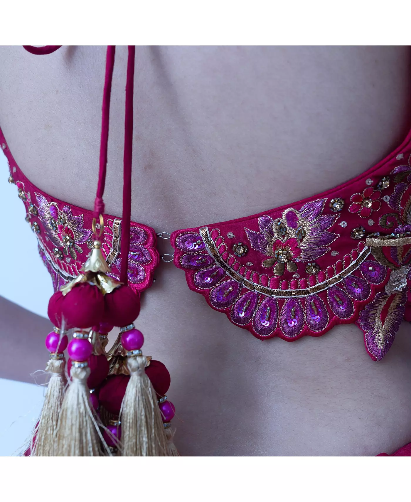 RAAS Женский Королевский пурпурный свадебный комплект Lehenga Choli