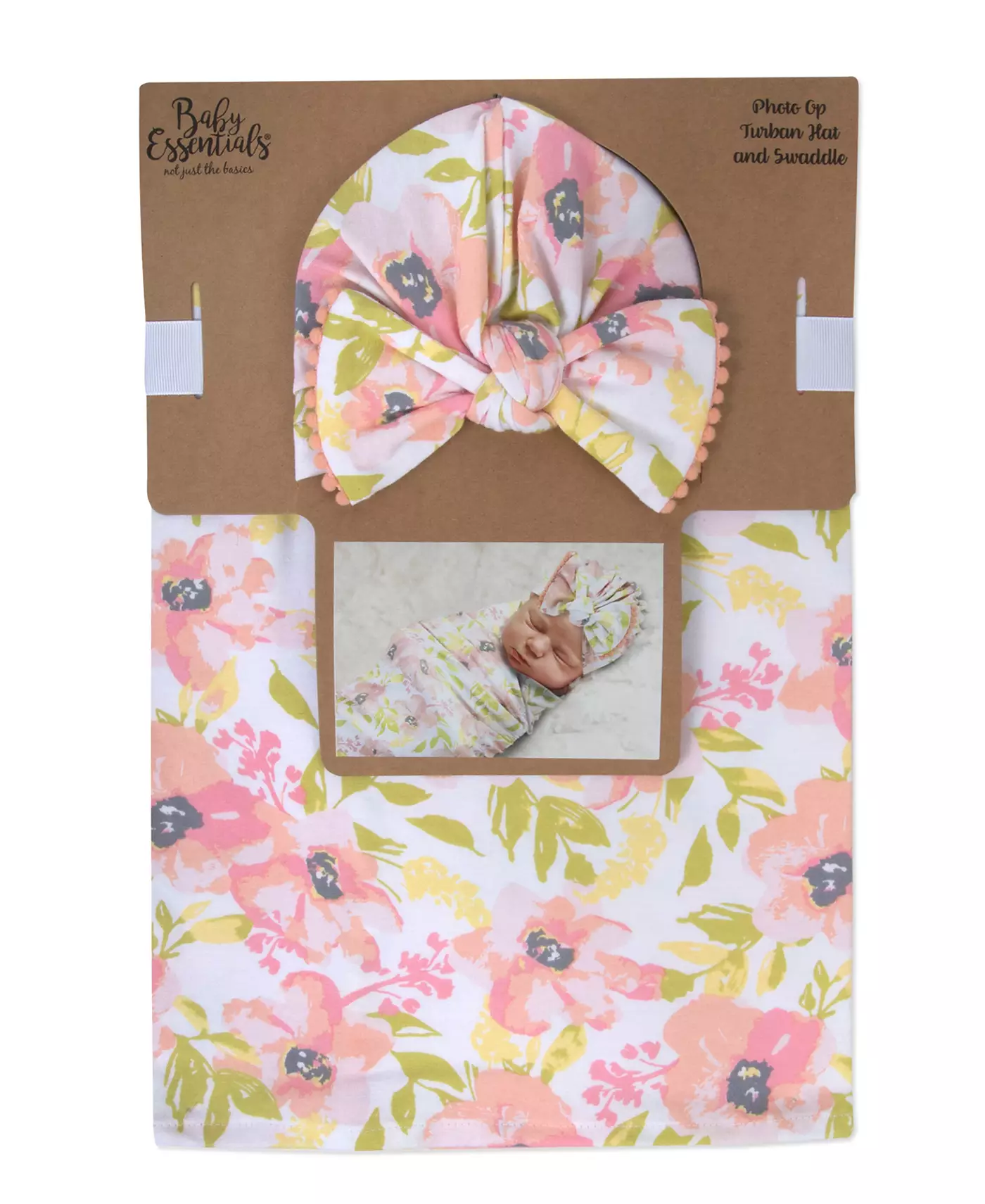 Мягкое пеленальное одеяло с цветочным принтом для девочек, набор из 2 предметов