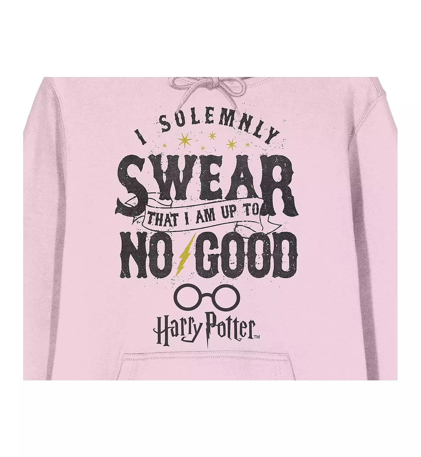 Мужская толстовка с капюшоном и длинными рукавами «Гарри Поттер: Я торжественно клянусь, что не собираюсь ничего хорошего» розового цвета, размер средний