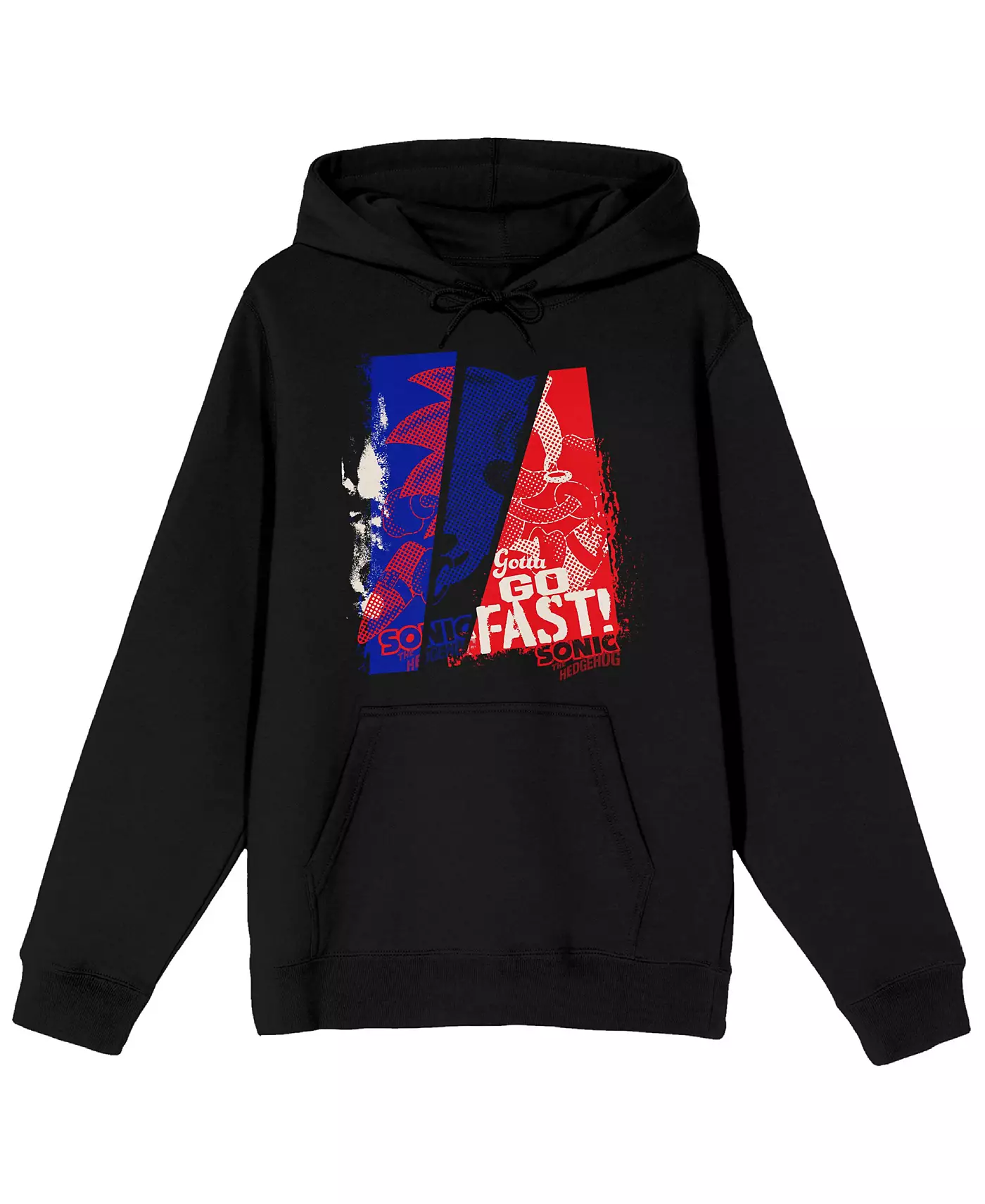Мужская толстовка Sonic The Hedgehog Gotta Go Fast с цветными точками, черная, размер 3XL