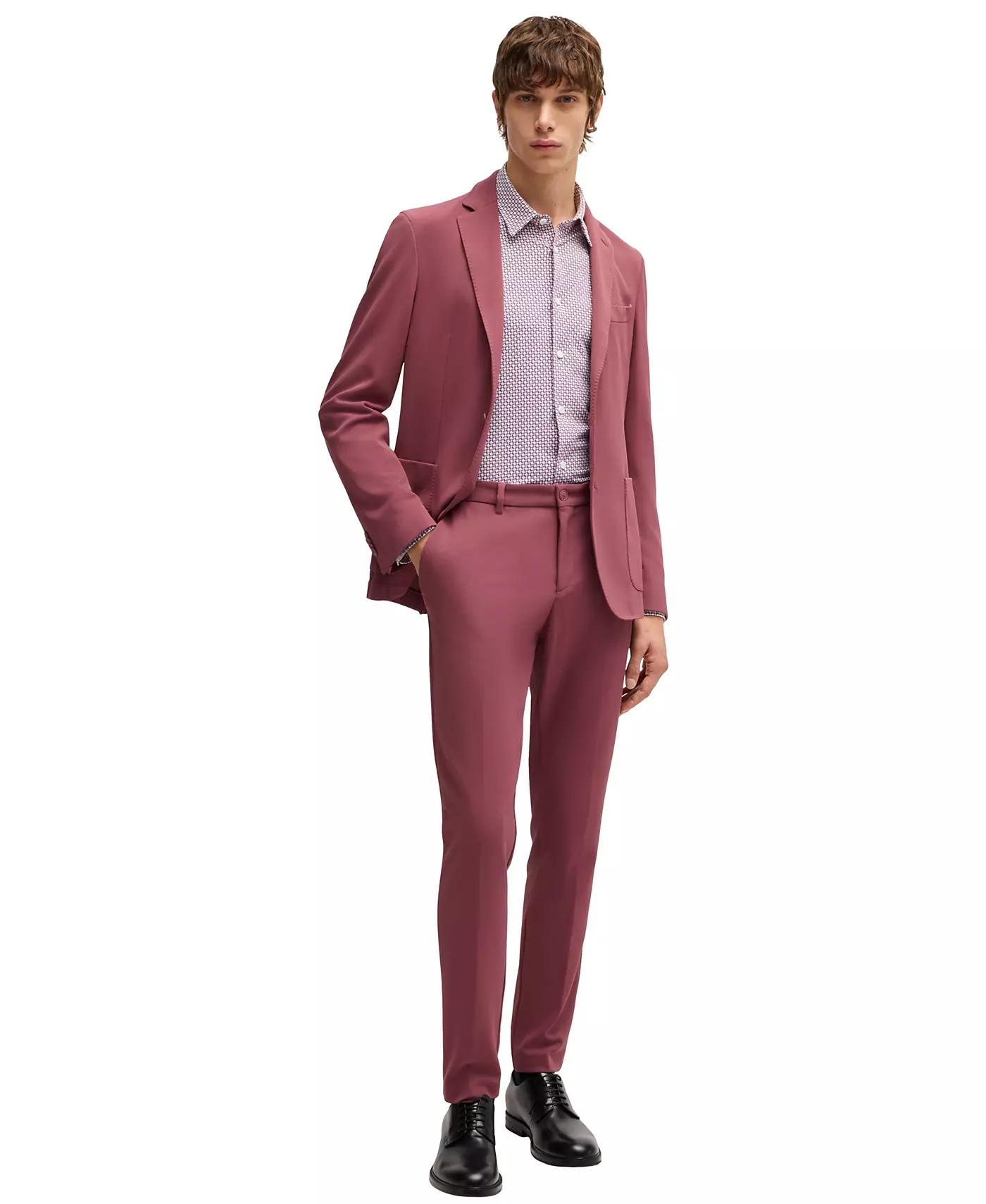 Мужская рубашка Hugo Boss Printed Slim-Fit Performance-Stretch