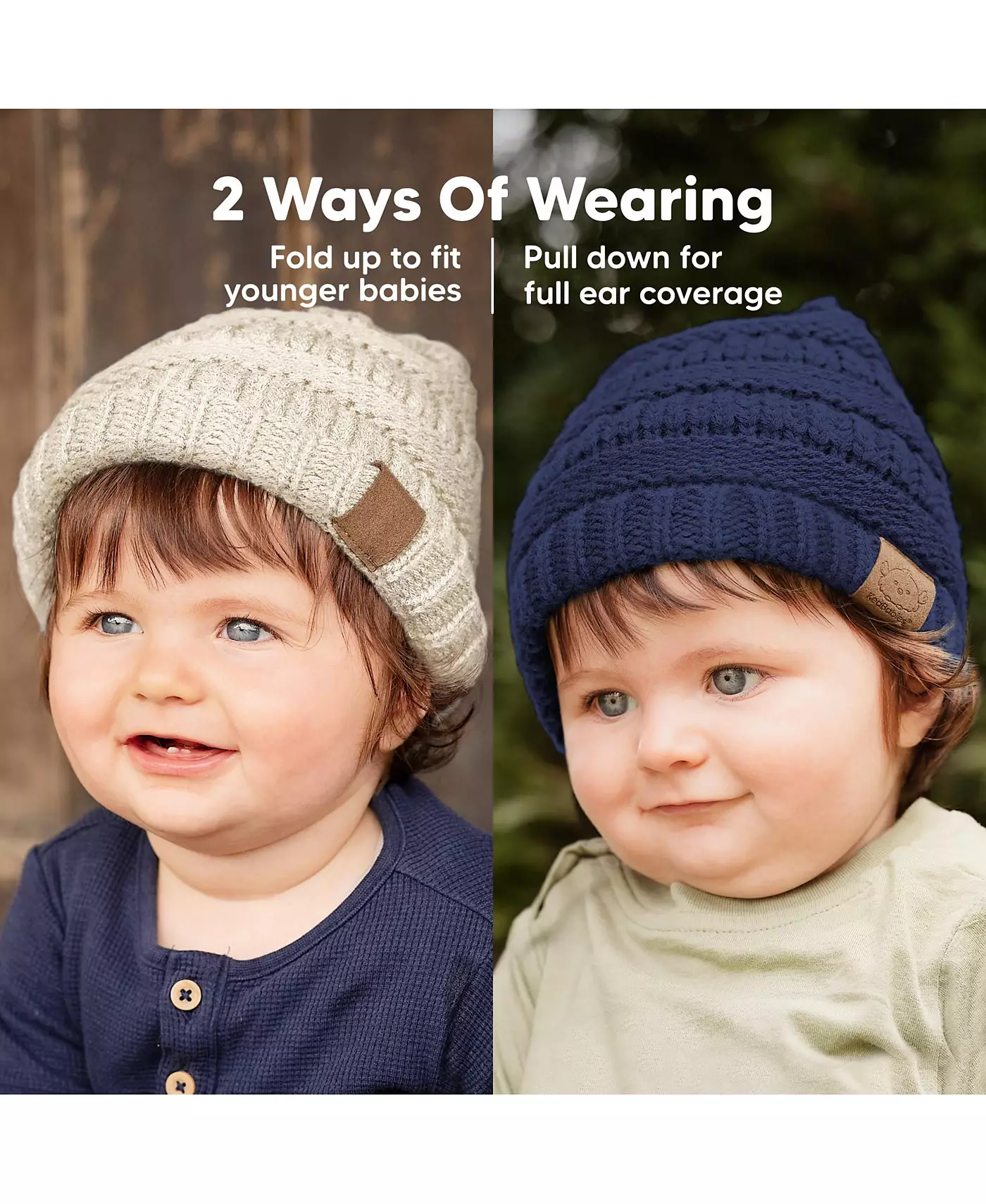 KeaBabies 3 пары теплых детских шапок, детские шапки 0-36 месяцев, детские зимние шапки для новорожденных, младенцев, малышей, мальчиков, девочек