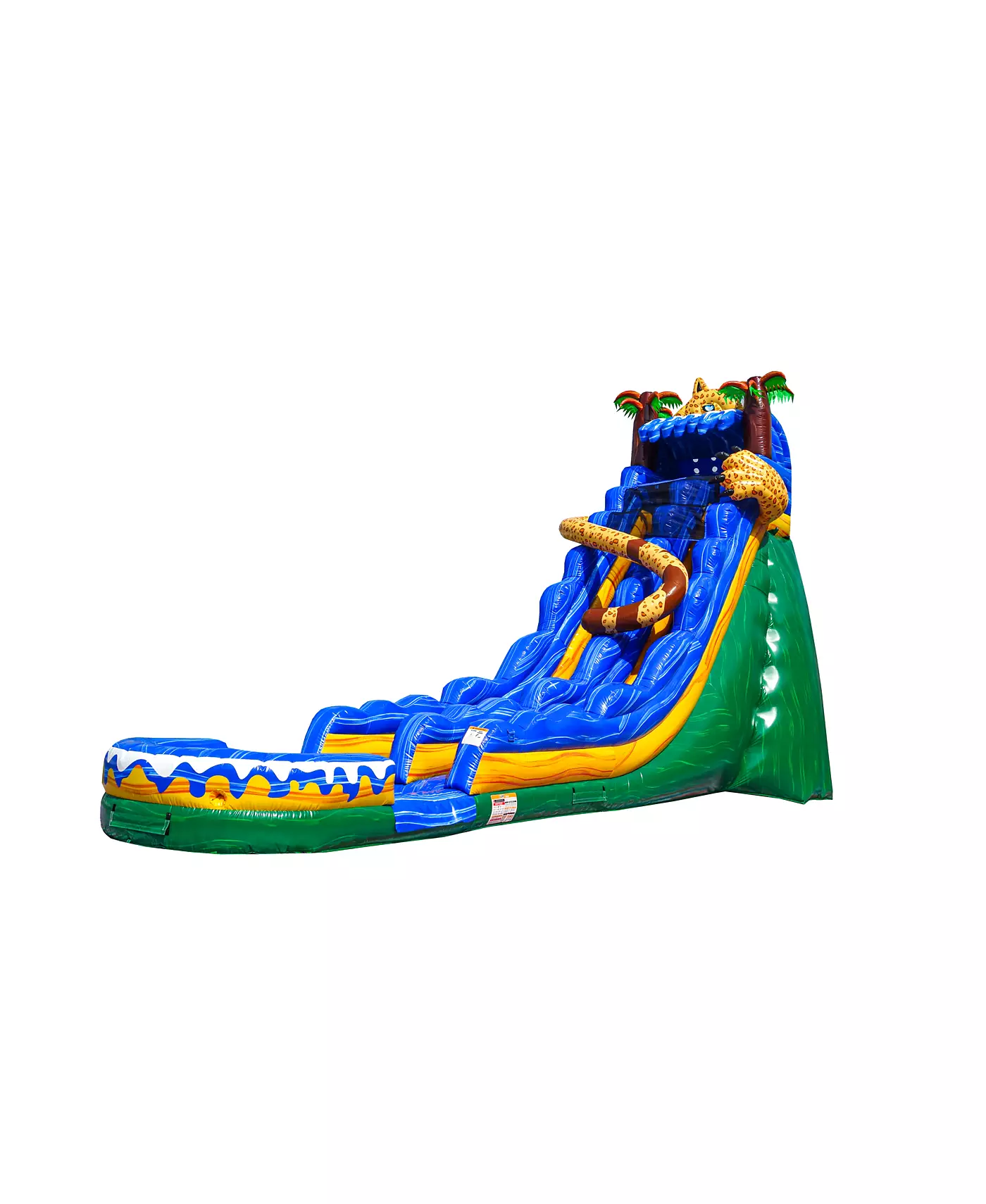 Jumporange 19 Jaguar Водная горка коммерческого класса с бассейном-лягушатником для детей и взрослых (с нагнетателем воздуха), для использования на открытом воздухе и в помещении, для влажного и сухого использования, высокая надувная