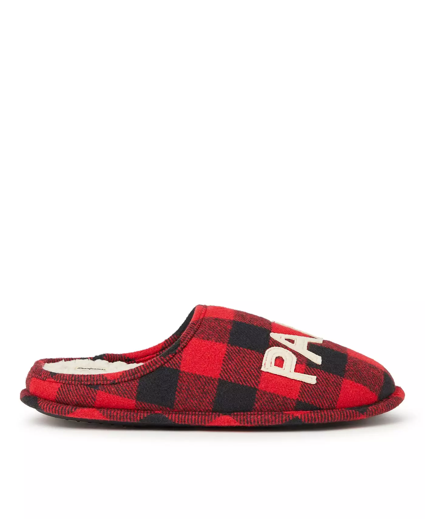 Мужские тапочки Dearfoams Buffalo Check Papa Bear Dad Clog House Slipper