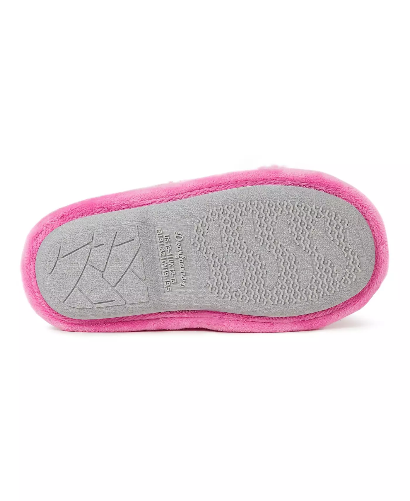 Тапочки Dearfoams Girls Ava Crisscross Fuzzy Sparkle Slide