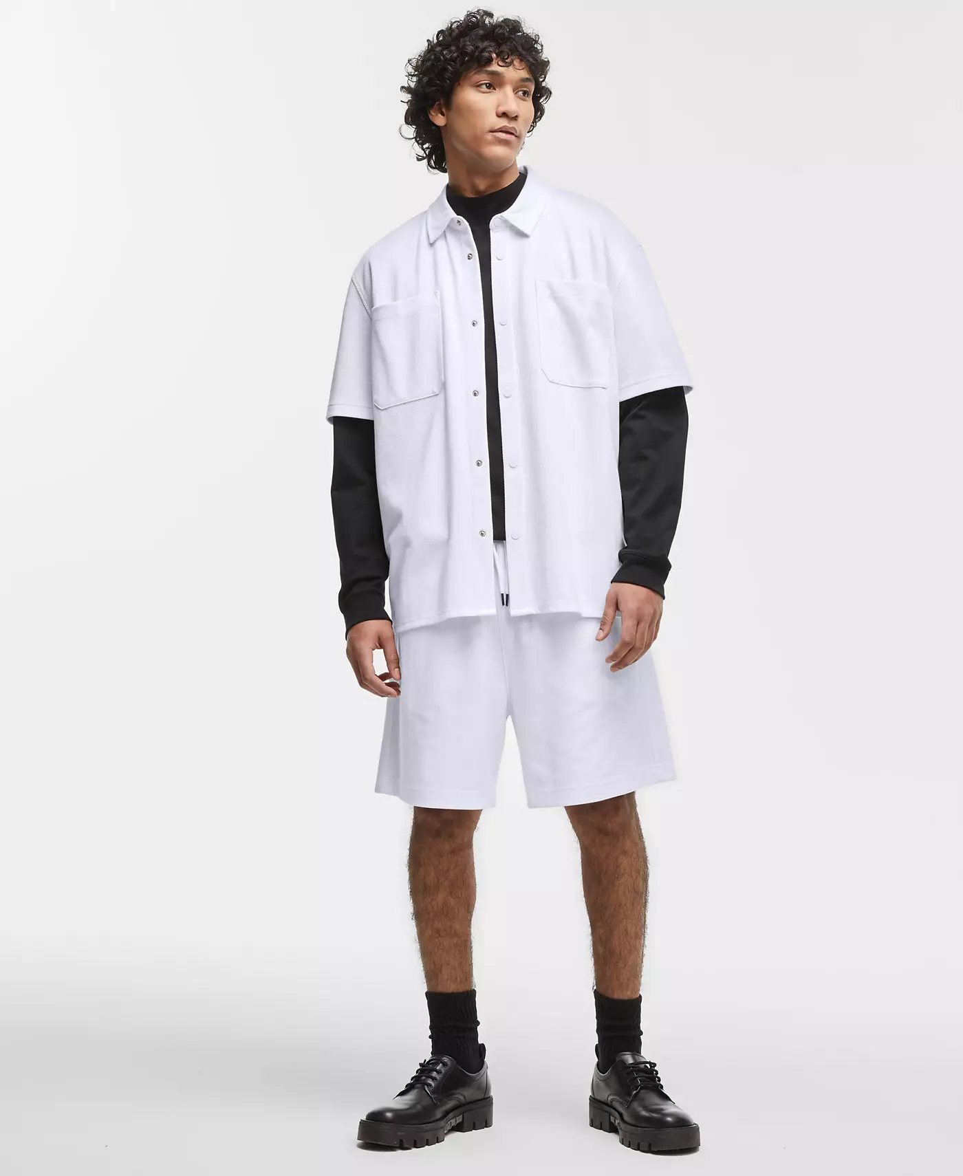 Мужская модель One Shirt с коротким рукавом и застежкой спереди, эксклюзивно в Macy's