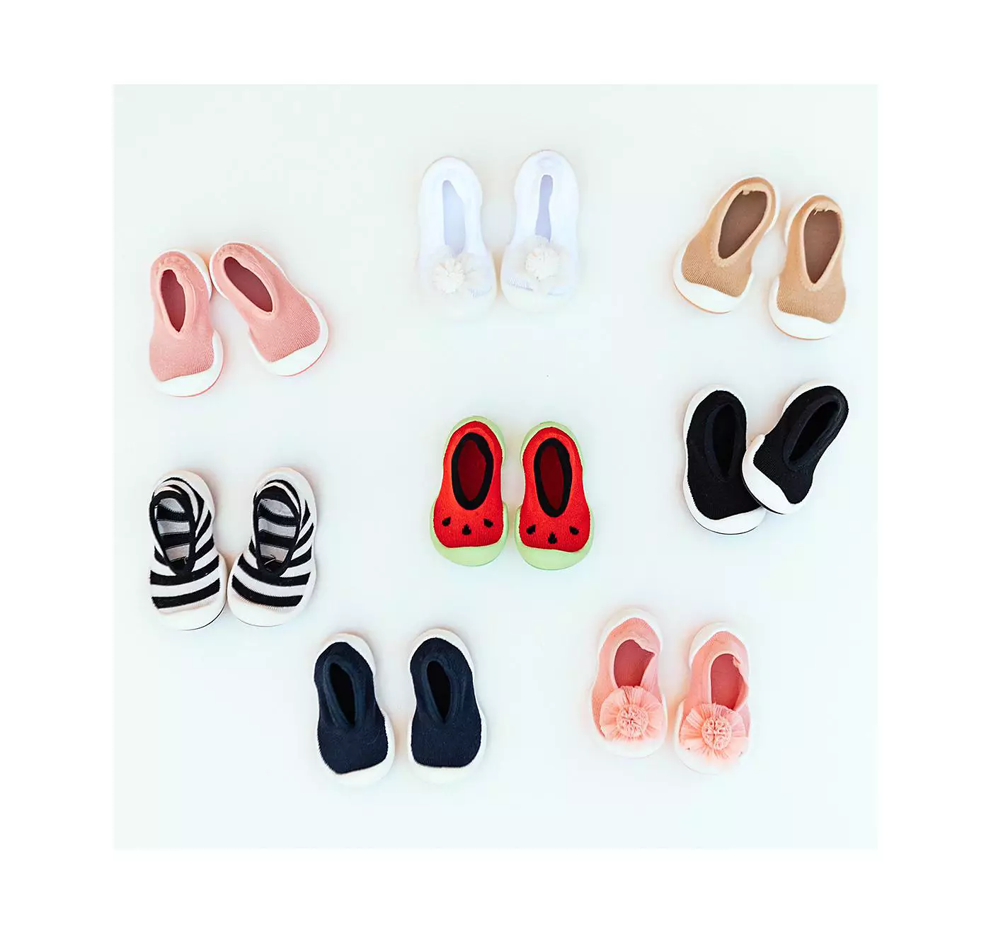 Komuello Младенческая Девочки Мальчик Дышащие Моющиеся Нескользящие Носки Туфли На Плоской Подошве - Оникс