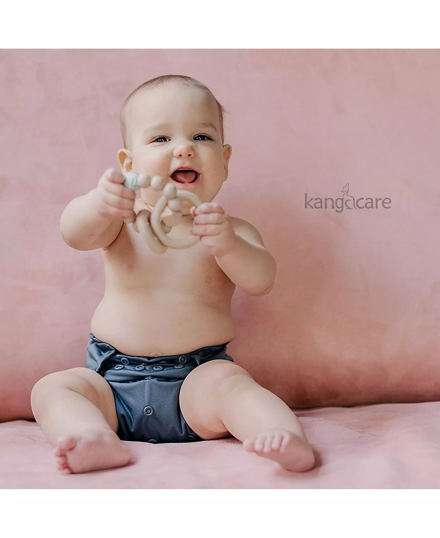 Kanga Care Baby Boys Силиконовые и деревянные прорезыватели для зубов