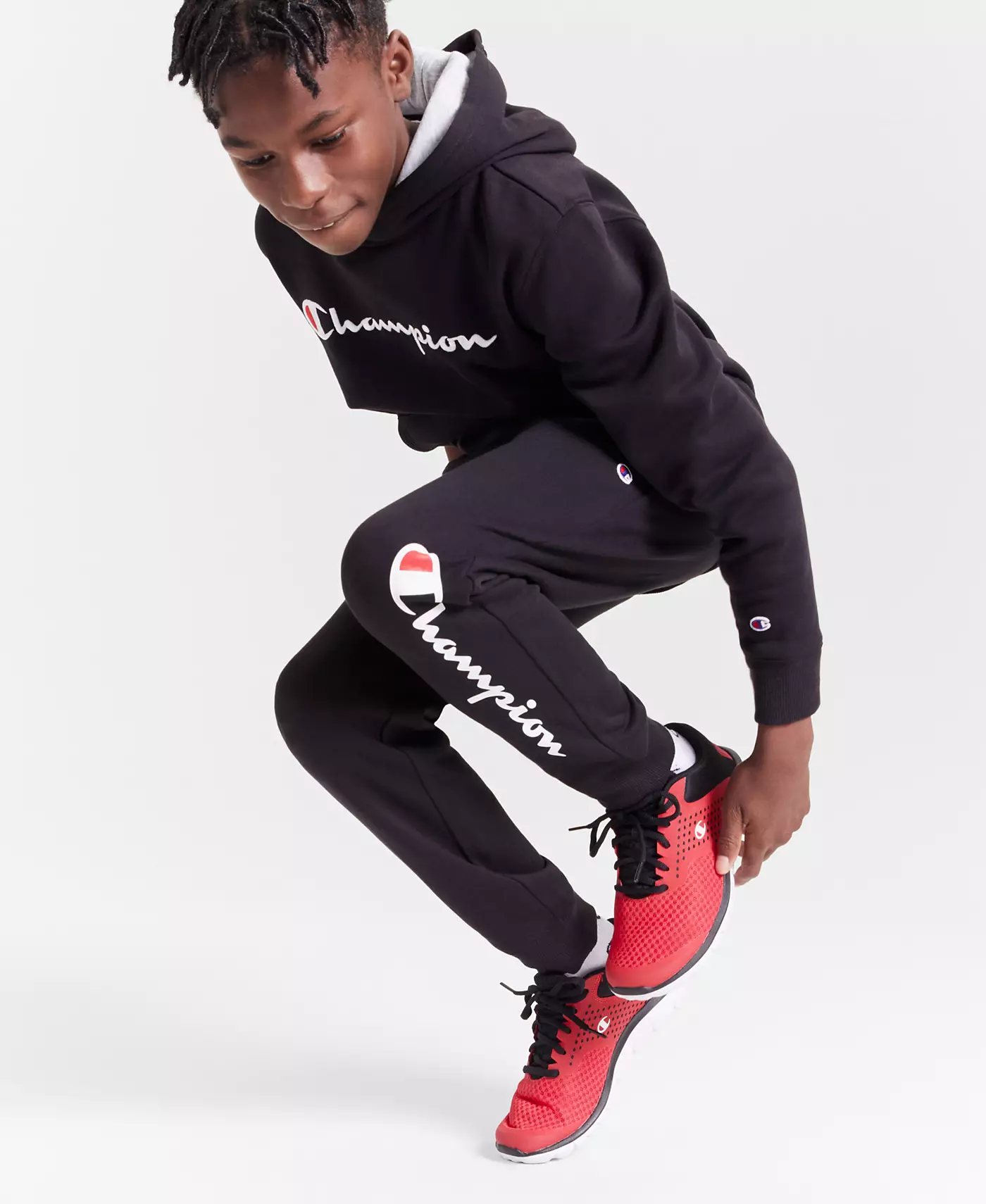 Свитер с капюшоном и джоггеры Champion Big Boys Signature