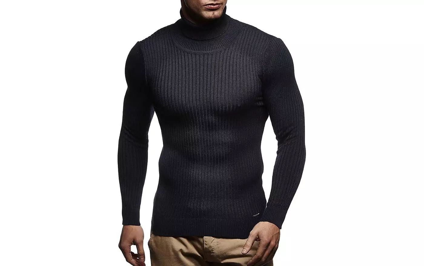 Мужской свитер Leif Nelson Turtleneck Slim Fit | Polo Neck Longsleeve | Водолазка с длинным рукавом для мужчин