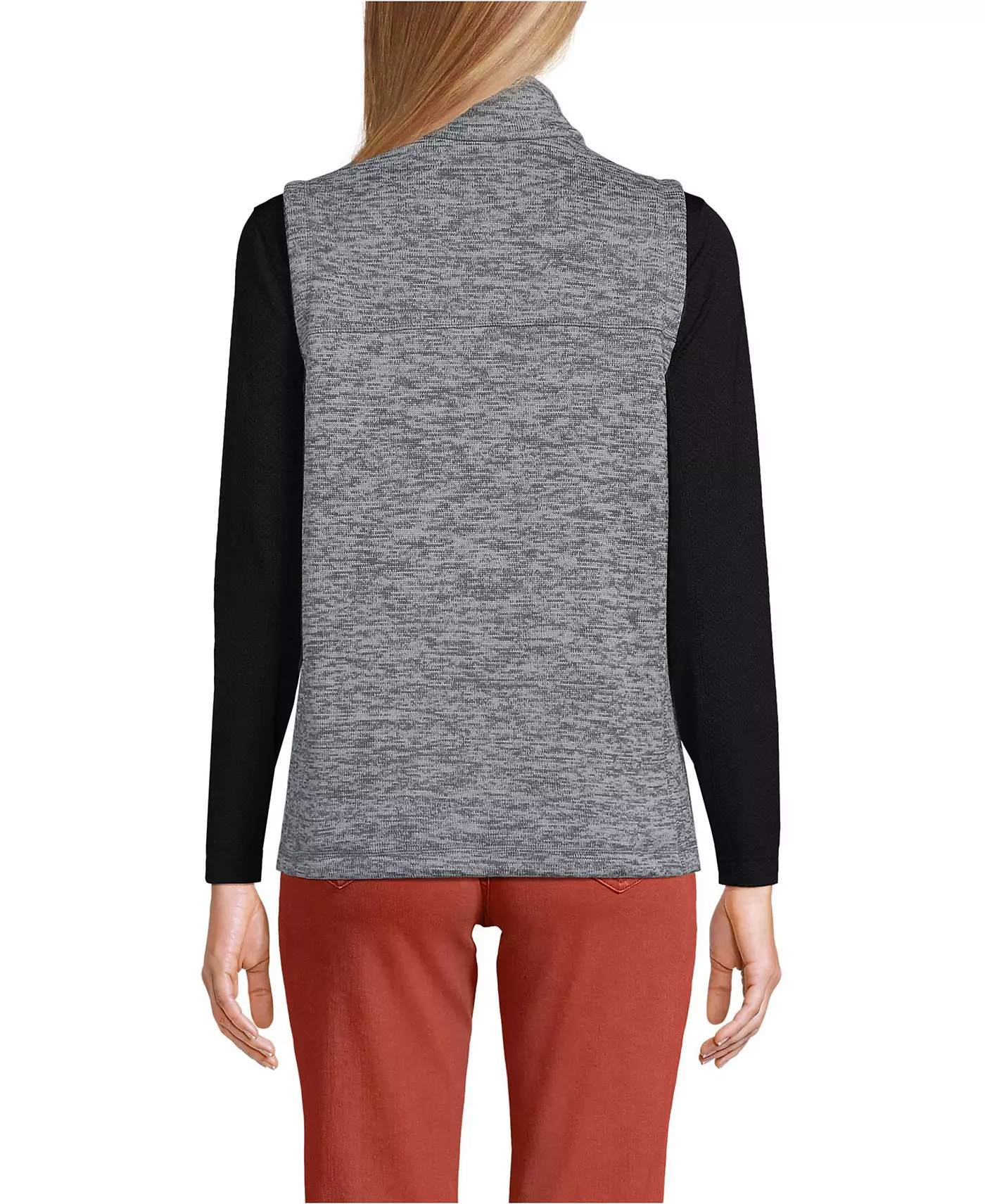 Женская школьная форма Lands' End, свитер, флисовый жилет