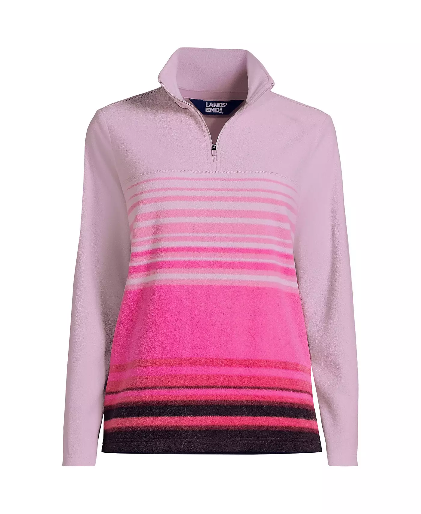 Пуловер Lands' End Plus Size Anyweather из флиса с застежкой-молнией на четверть оборота