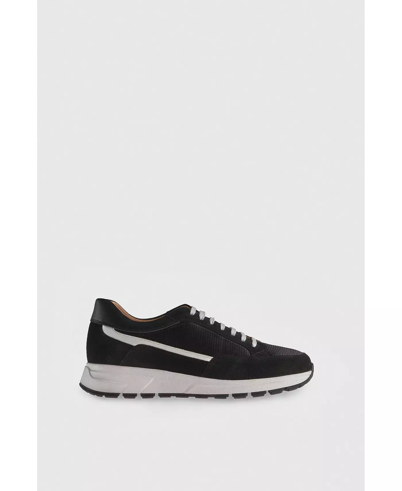 Мужские туфли Furniq UK из натуральной кожи, черная замша с белой отделкой Analine