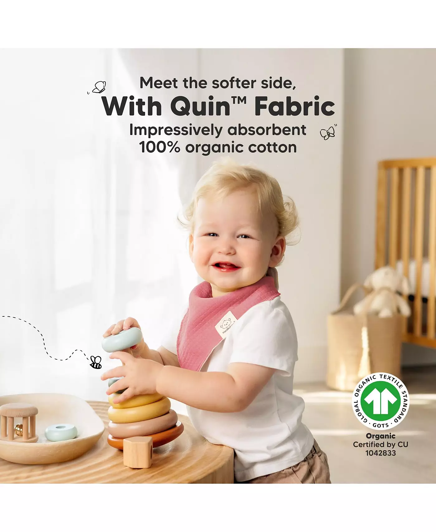 KeaBabies 8pk Quin Bandana Bibs, детские нагрудники для слюнотечения и прорезывания зубов, хлопковые слюнявчики для новорожденных девочек и мальчиков