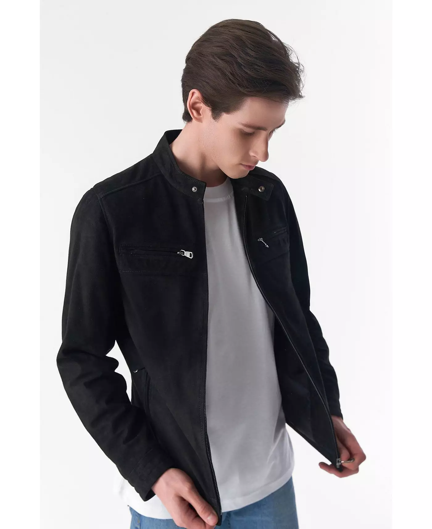 Мужская куртка Furniq UK Suede Casual, черная