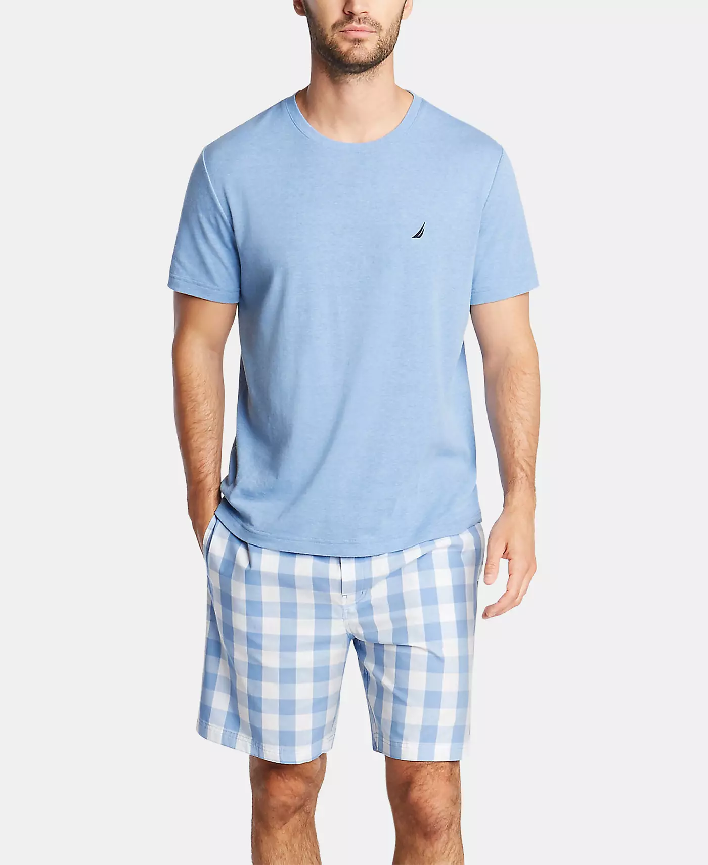 Мужские пижамные шорты Nautica Cotton Plaid