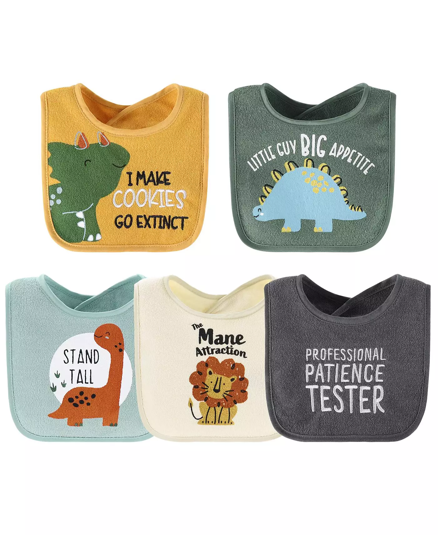 Махровые нагрудники Peanutshell для мальчиков, упаковка 20 шт. для кормления, прорезывания зубов или слюнотечения, Dino Boy/Holiday